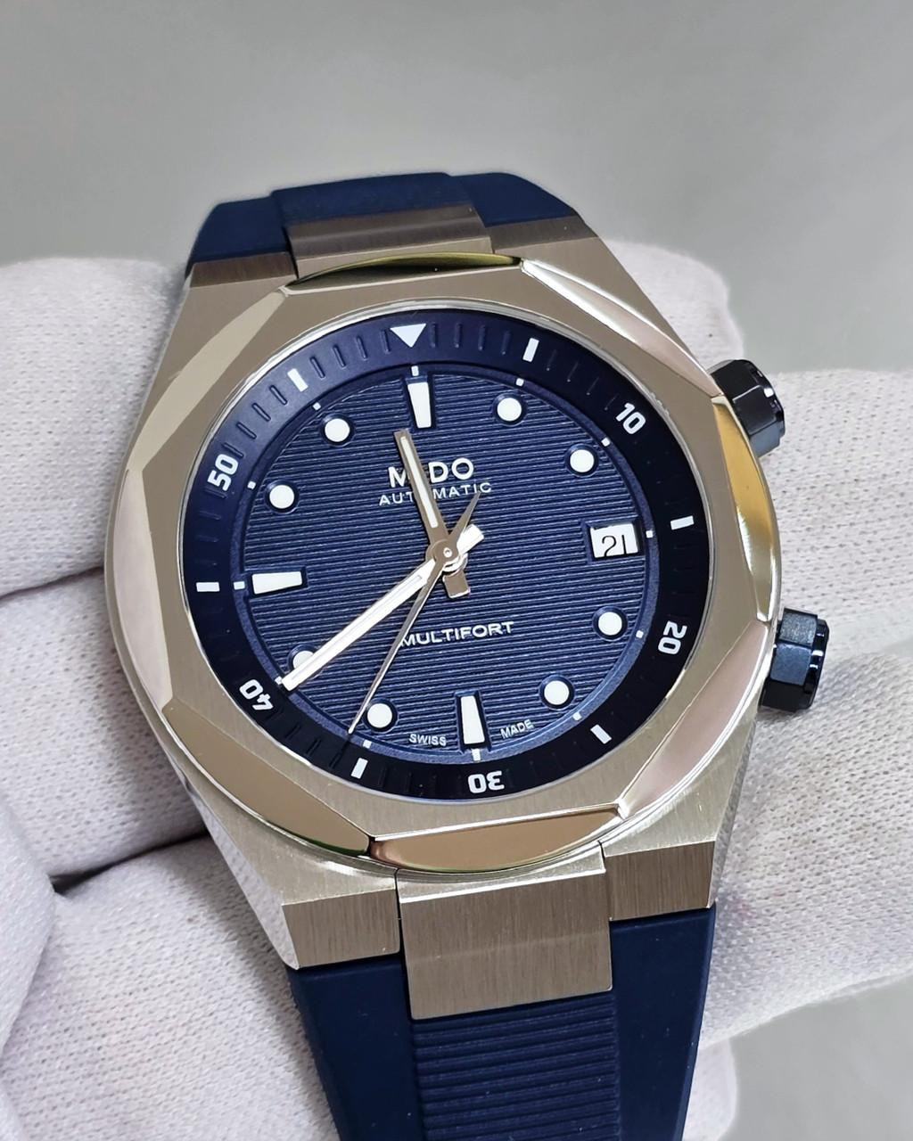 MIDO Multifort 8 Two Crowns Automatic 40 MM Blue Dial Men's Watch M0475071704100 / M047.507.17.041.00