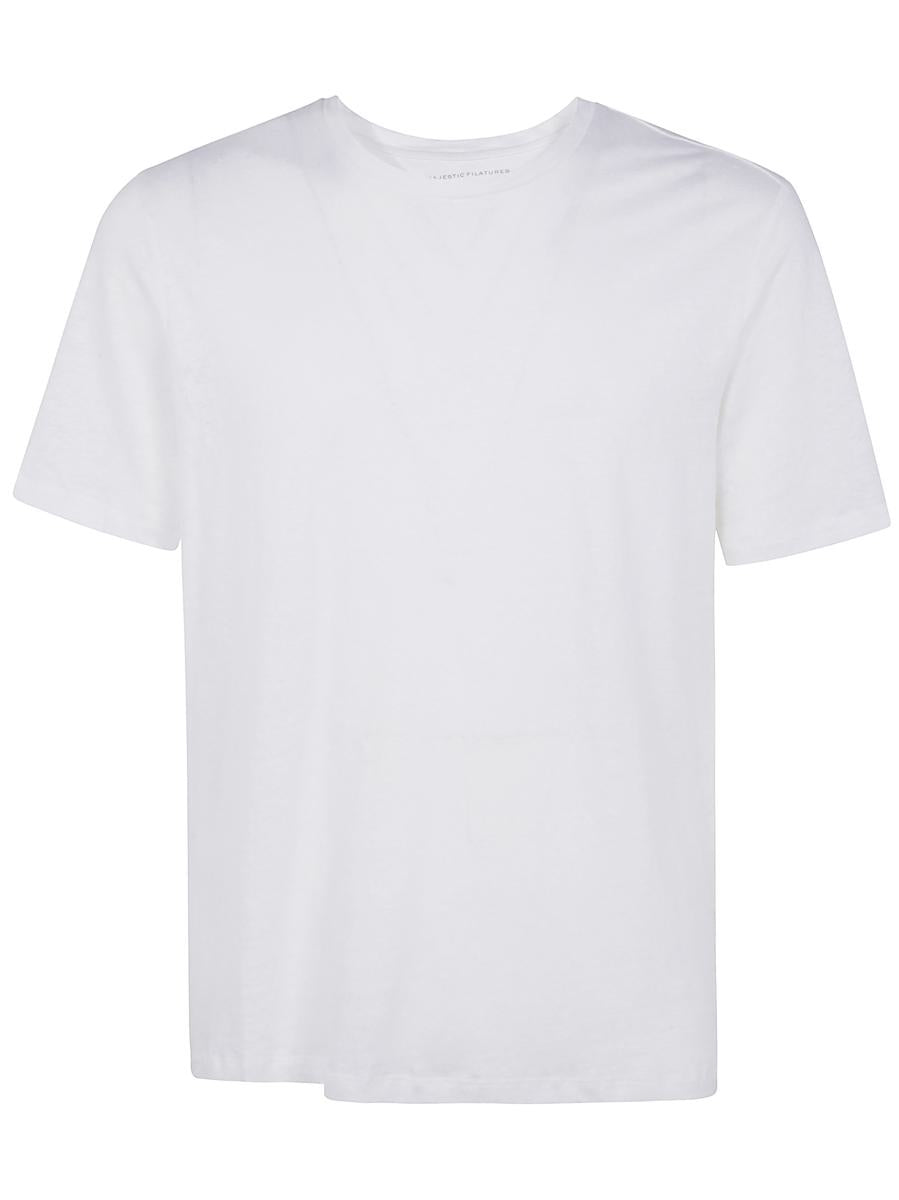 Majestic Filatures Short Sleeves Round Neck Sweater Clothing