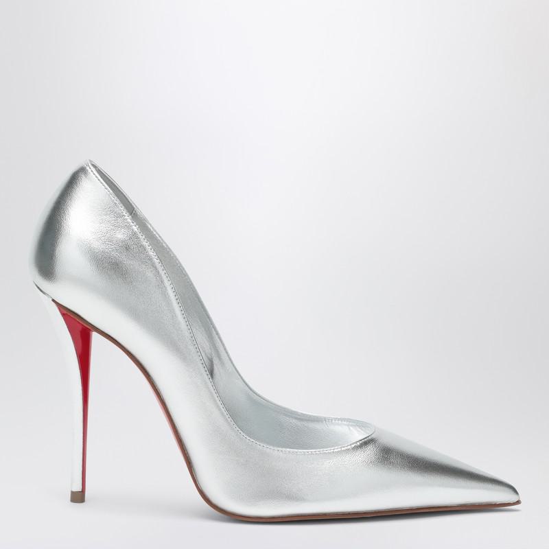 Christian Louboutin Miss Z Pumps In Silver Laminated Nappa