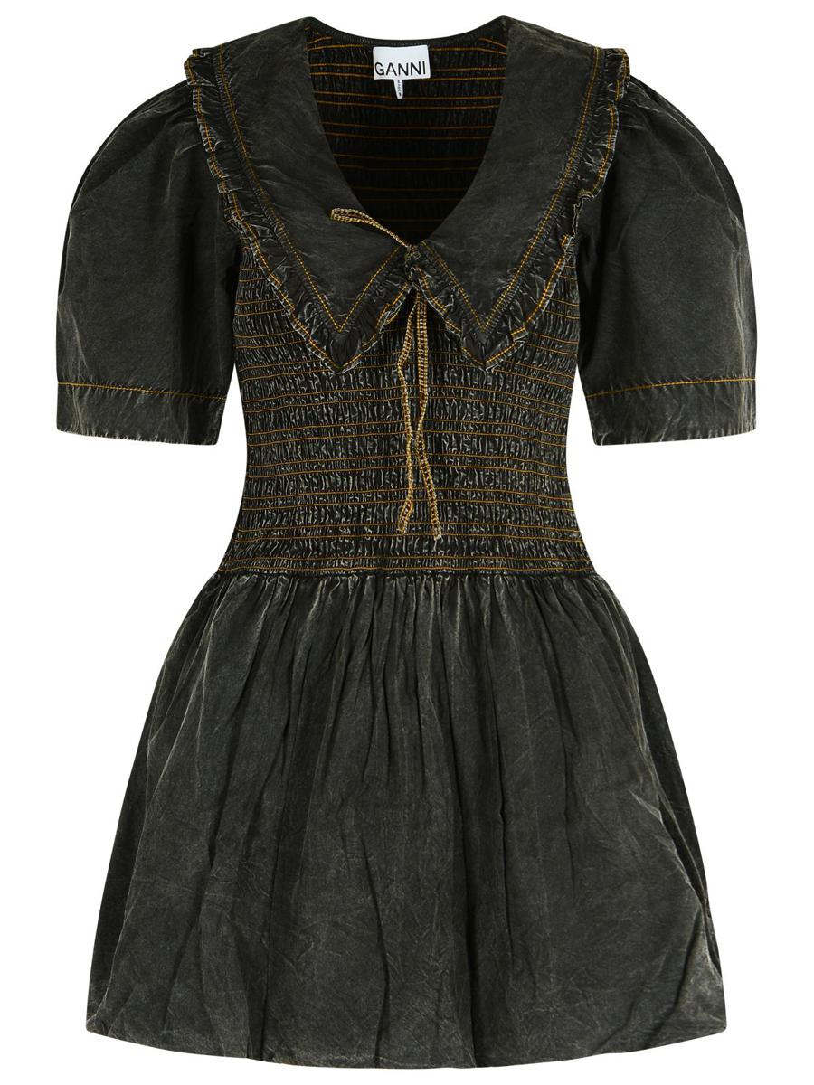 Ganni Black Cotton Dress