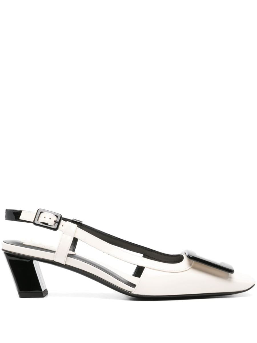Roger Vivier Belle Vivier Leather Slingback Pumps