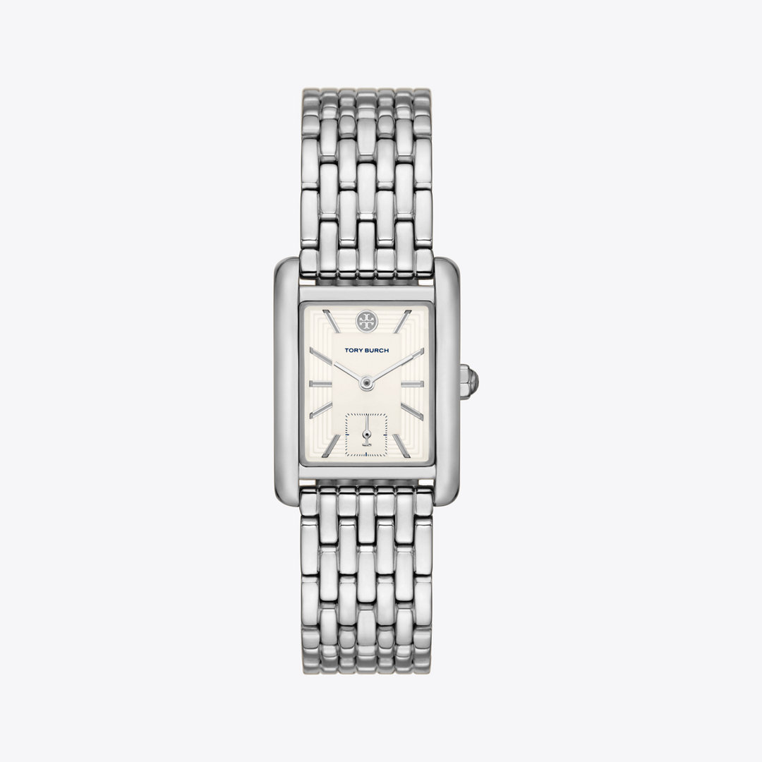 Tory Burch Eleanor Watch, Silver-Tone Stainless Steel