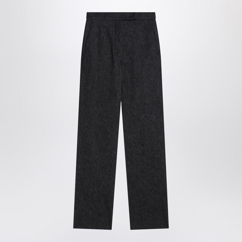 Max Mara Midnight Trousers In Denim Effect