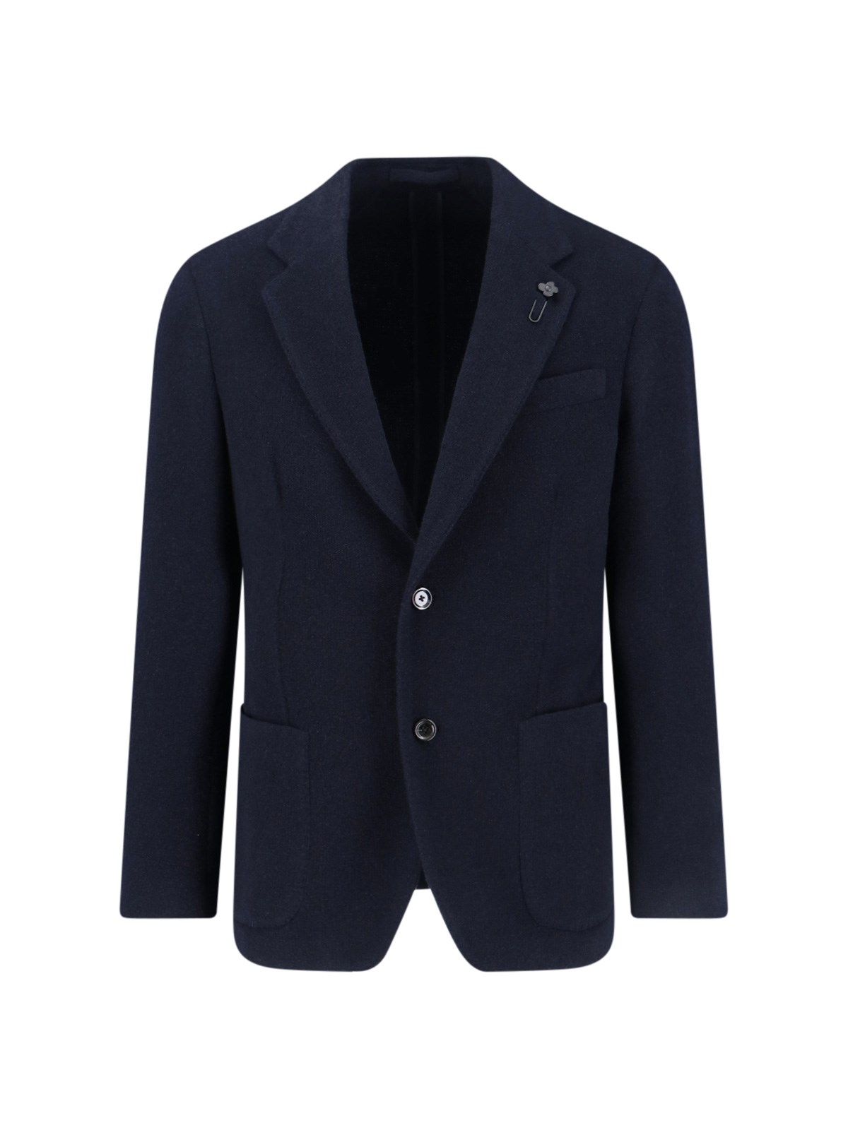 Lardini Single-Breasted Virgin Wool Blend Blazer
