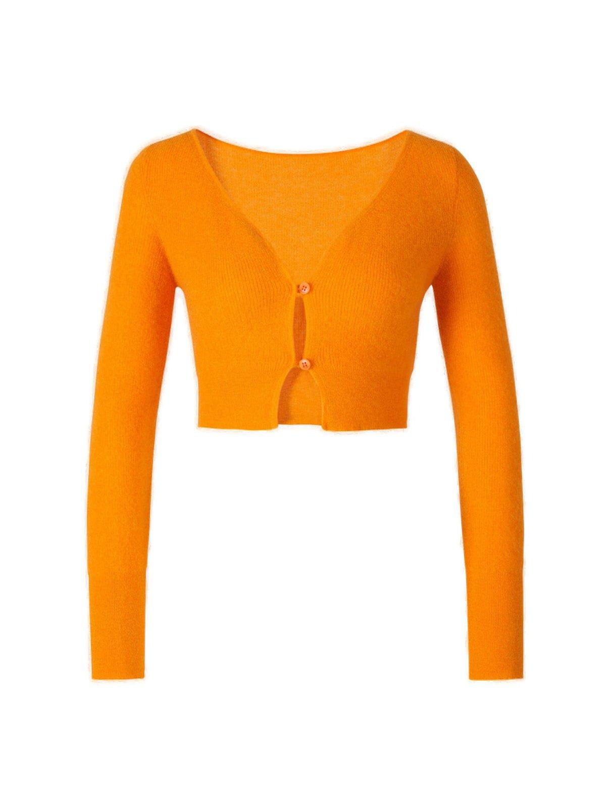 Jacquemus V-neck Buttoned Cropped Cardigan