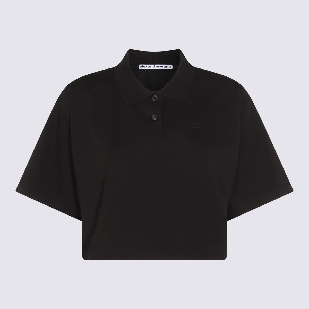 Alexander Wang Black Cotton Polo Shirt