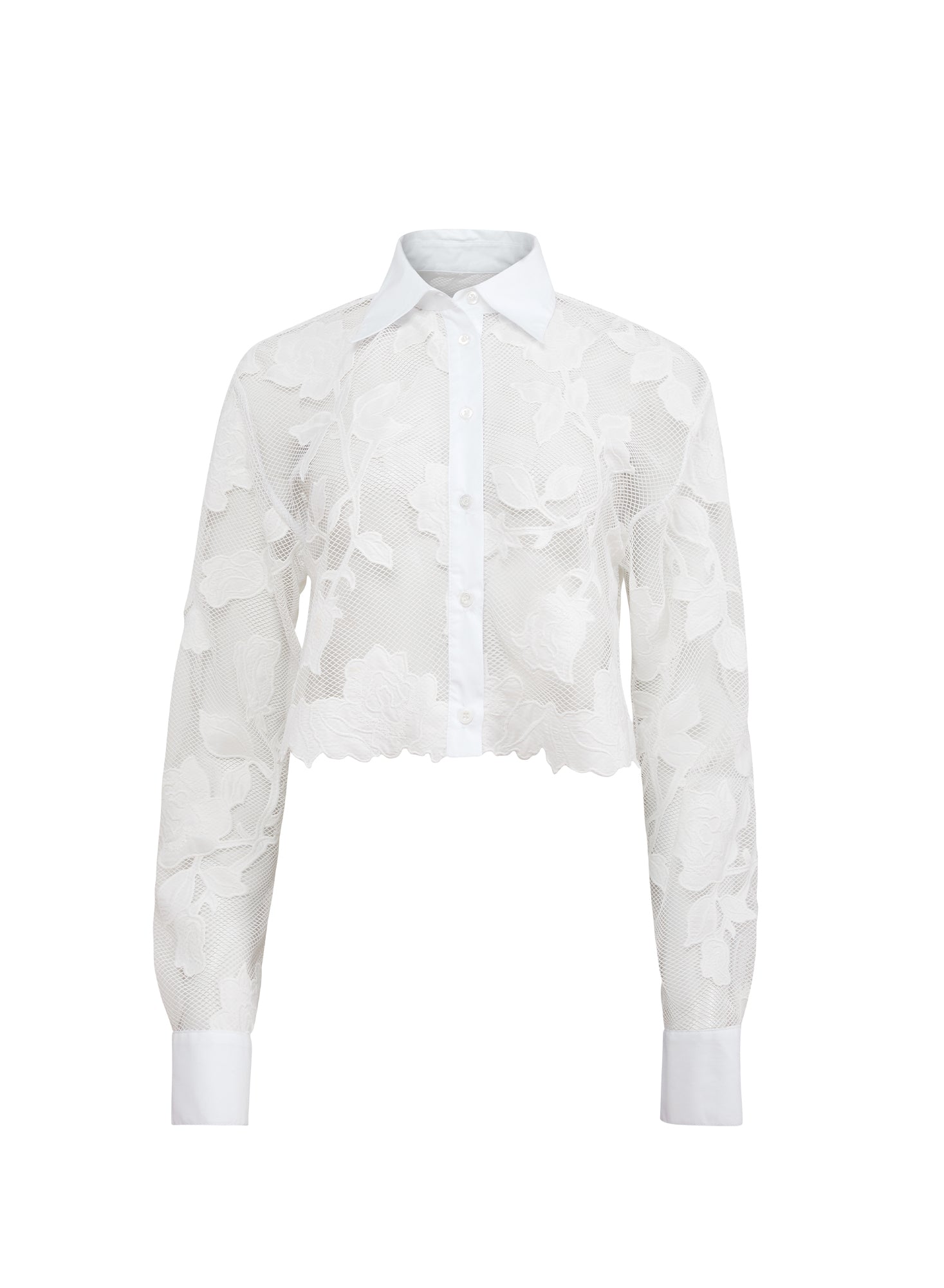Fleur du Mal Collette Cropped Shirt
