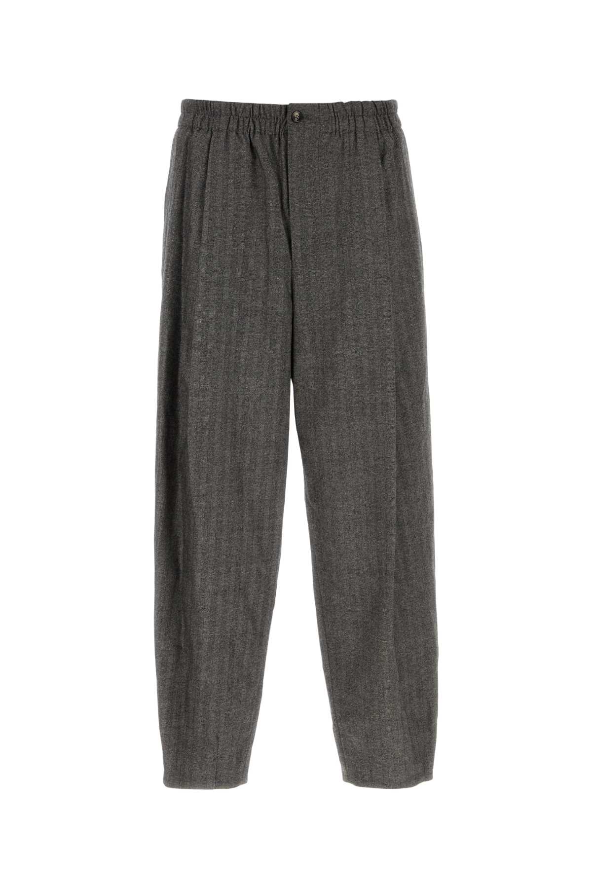 Giorgio Armani Dark Grey Stretch Wool Blend Pant