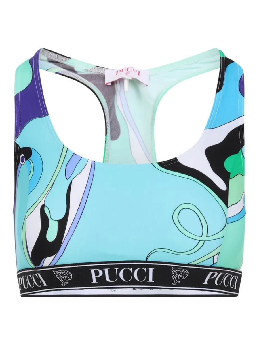 Pucci Orchid-Print Sports Bra Clothing