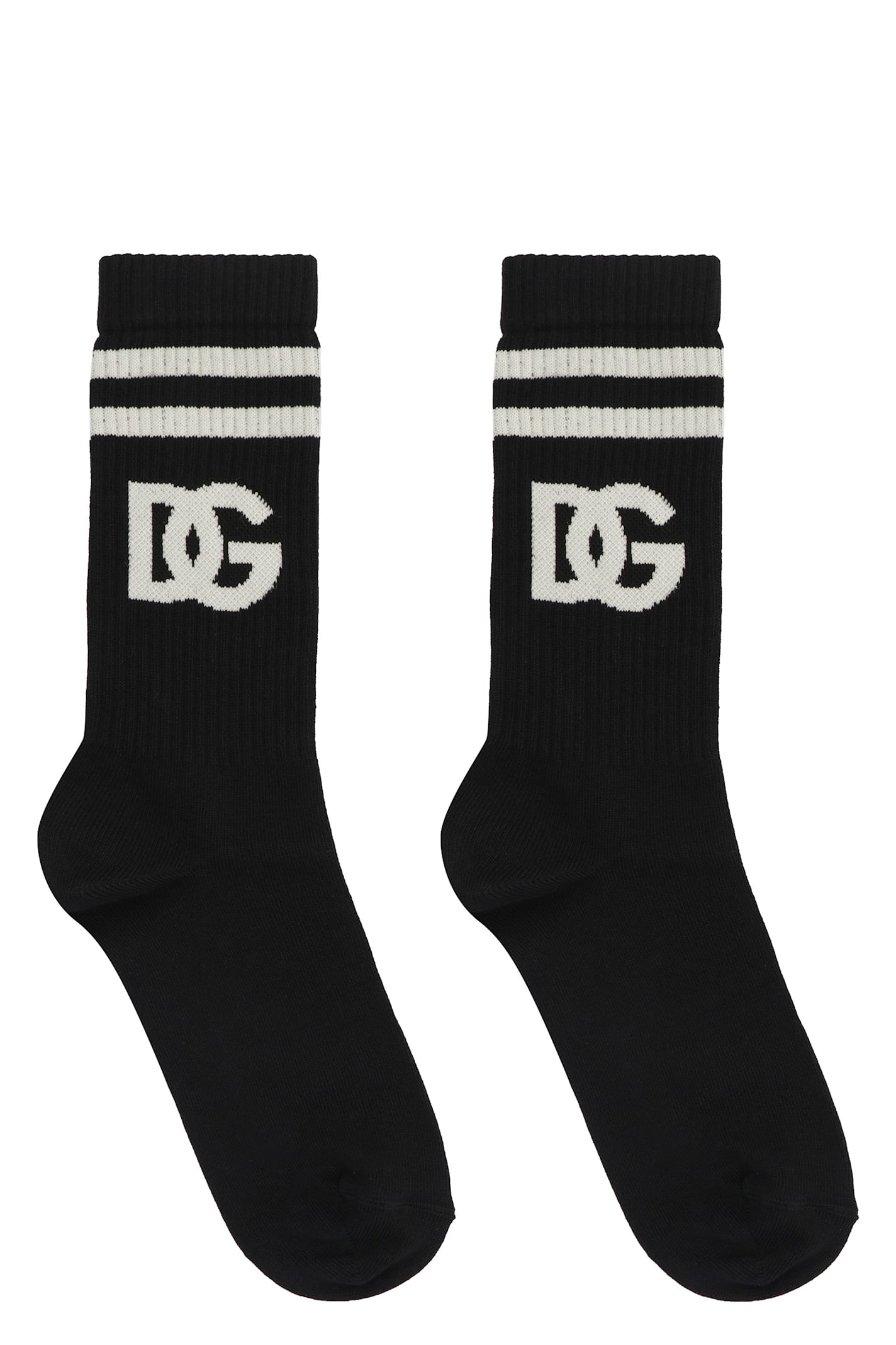 Dolce & Gabbana Logo Cotton Blend Socks