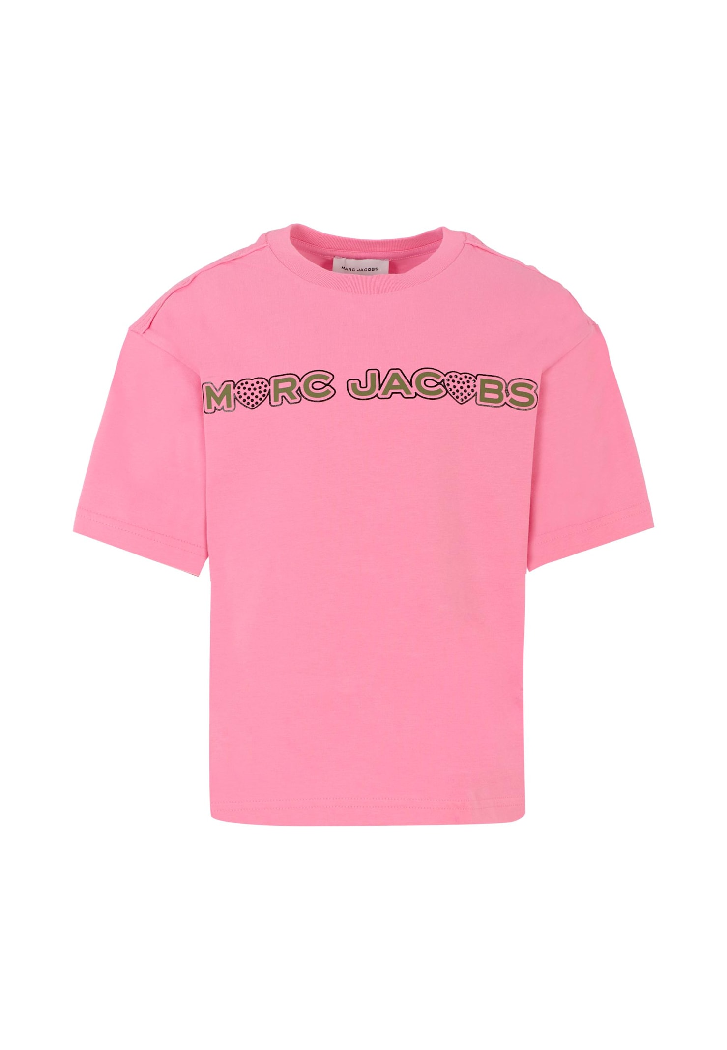 Marc Jacobs Pink T-shirt For Girl With Logo