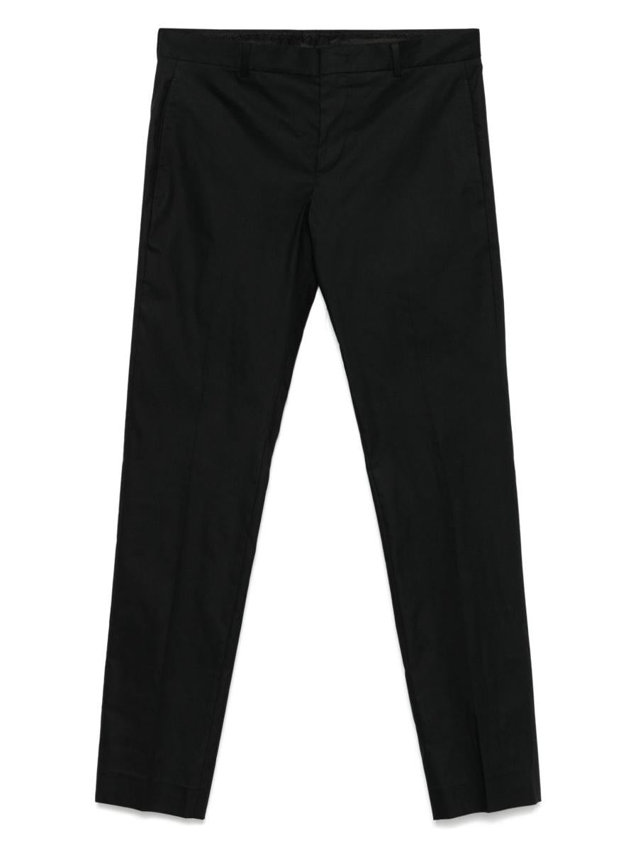 Pt Torino Black Tapered Casual-Chic Trousers