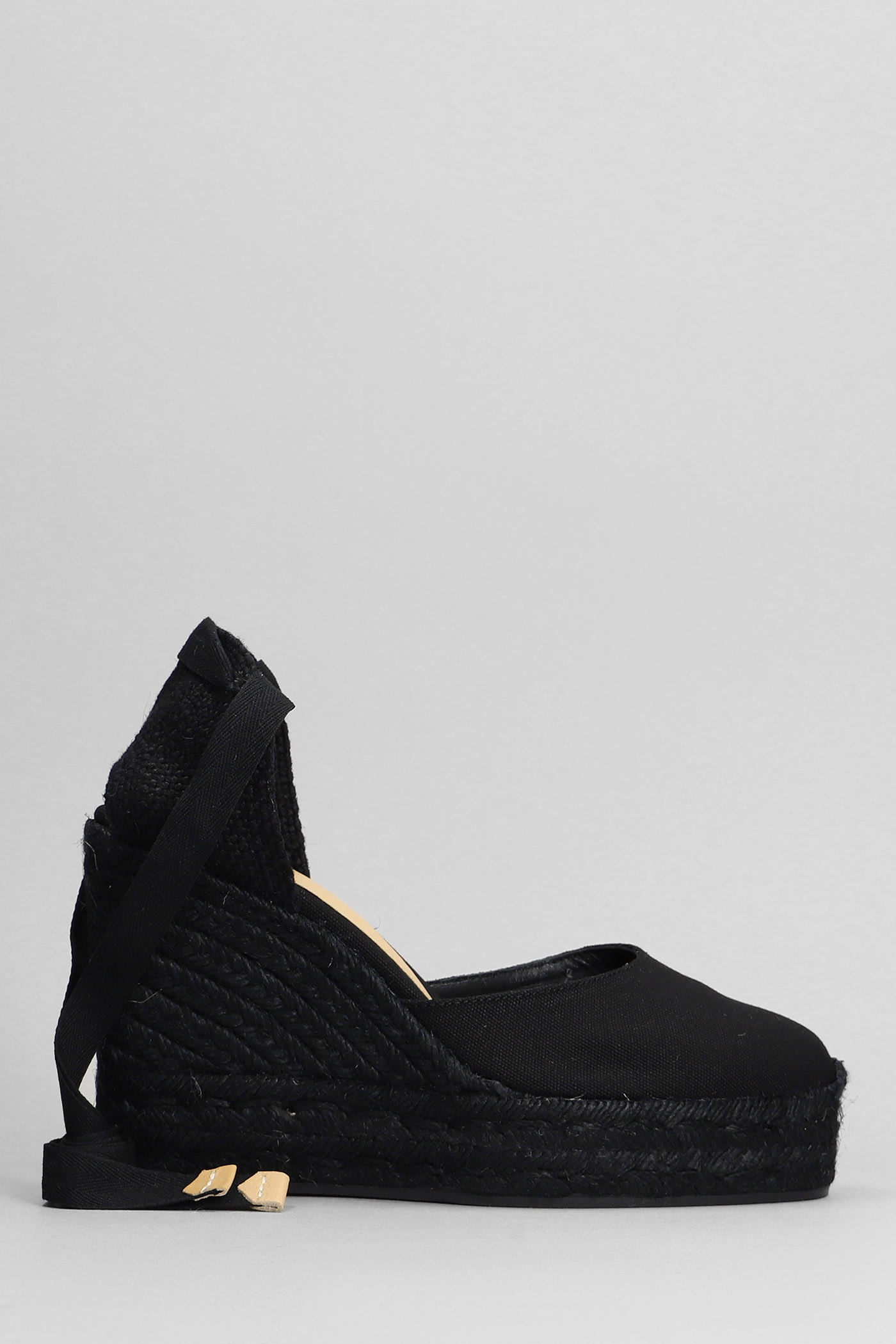 Castañer Carina C-8ed-001 Wedges In Black Canvas