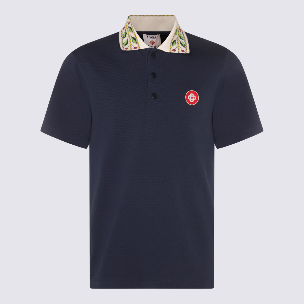 Casablanca Blue Cotton Polo Shirt