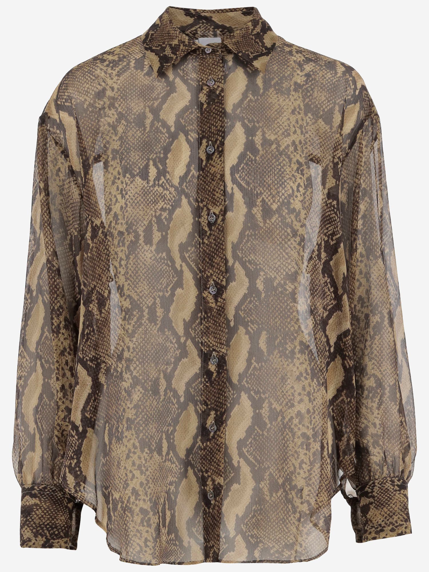 Aspesi Python-print Silk Shirt