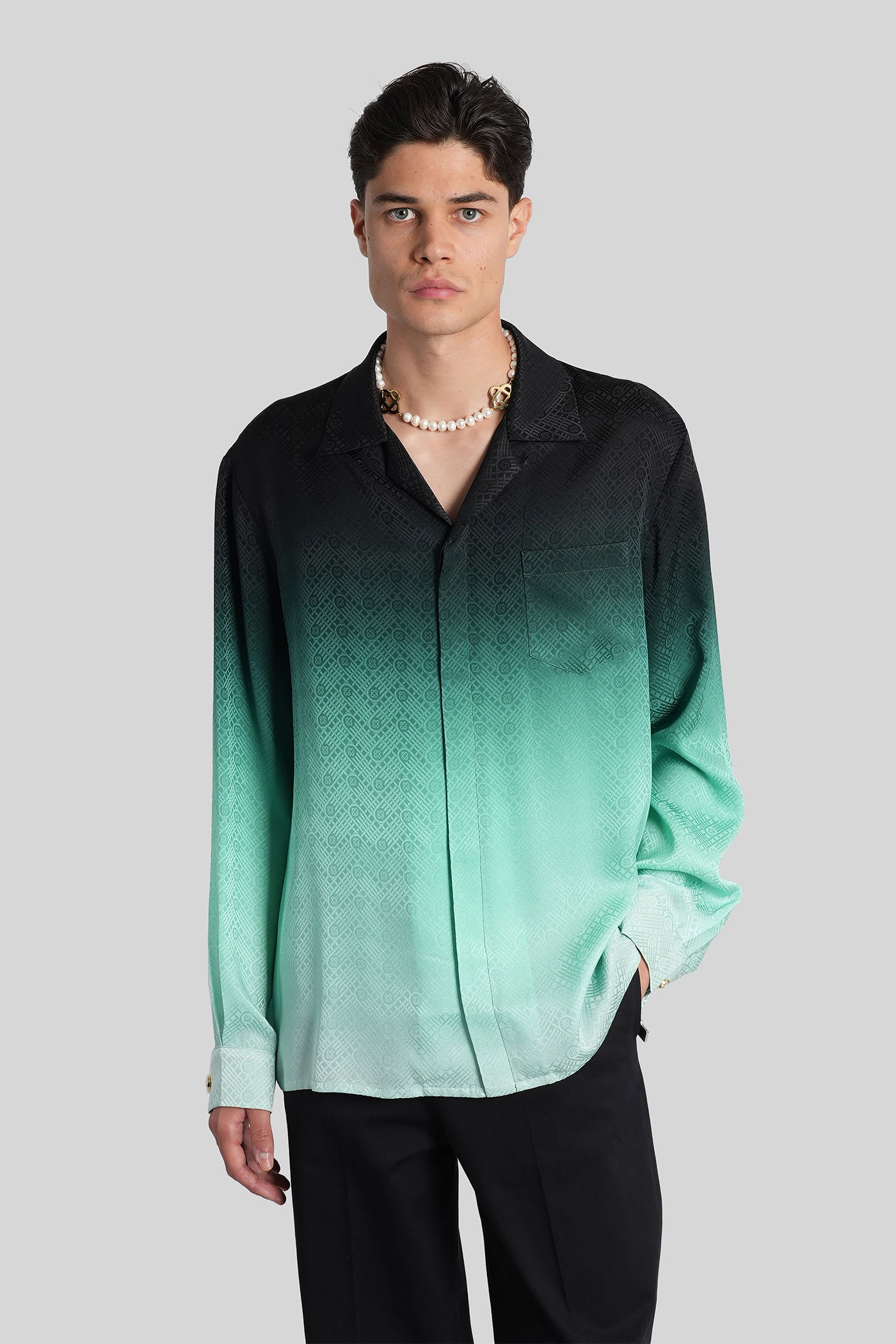 Casablanca Shirt In Black Silk