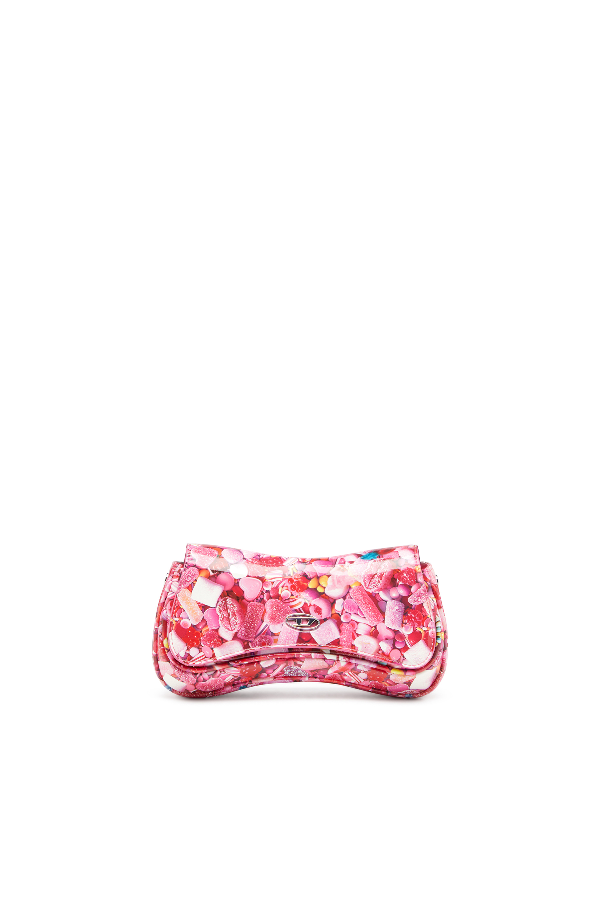 Diesel - Play-Glossy clutch with print - Clutches - Woman - Pink