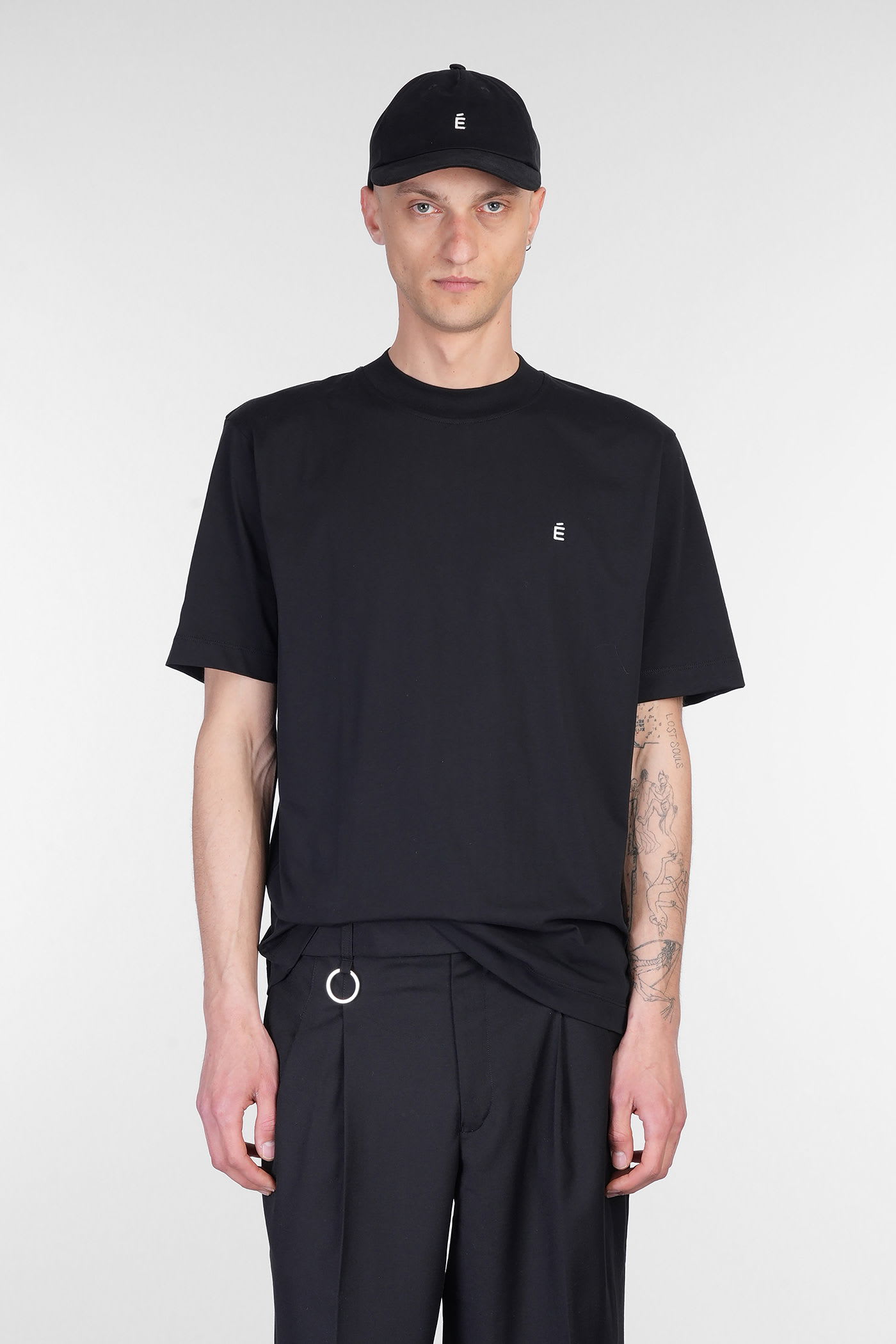 Études T-shirt In Black Cotton