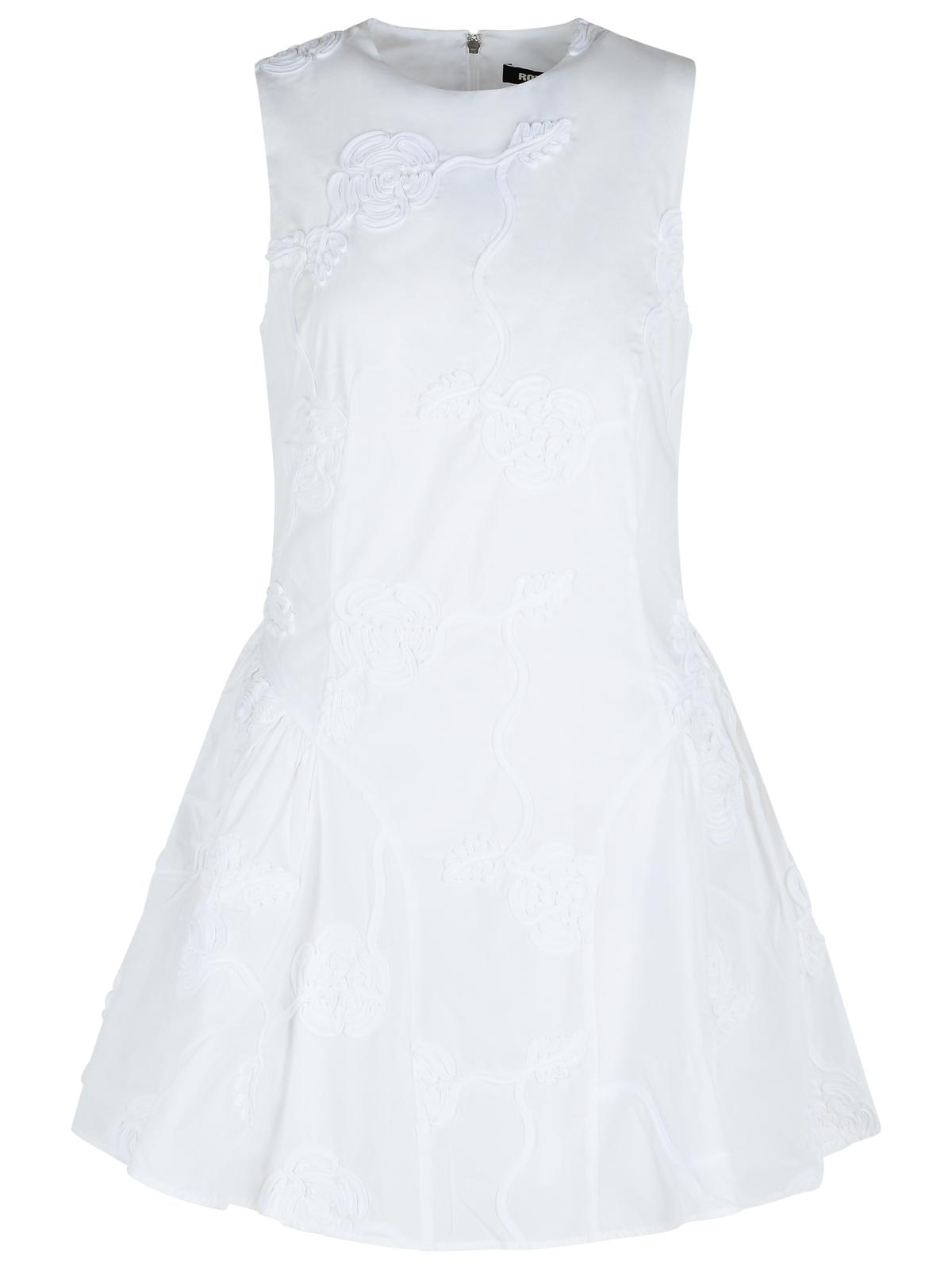 Rotate by Birger Christensen Bright White Cotton Poplin Mini Dress