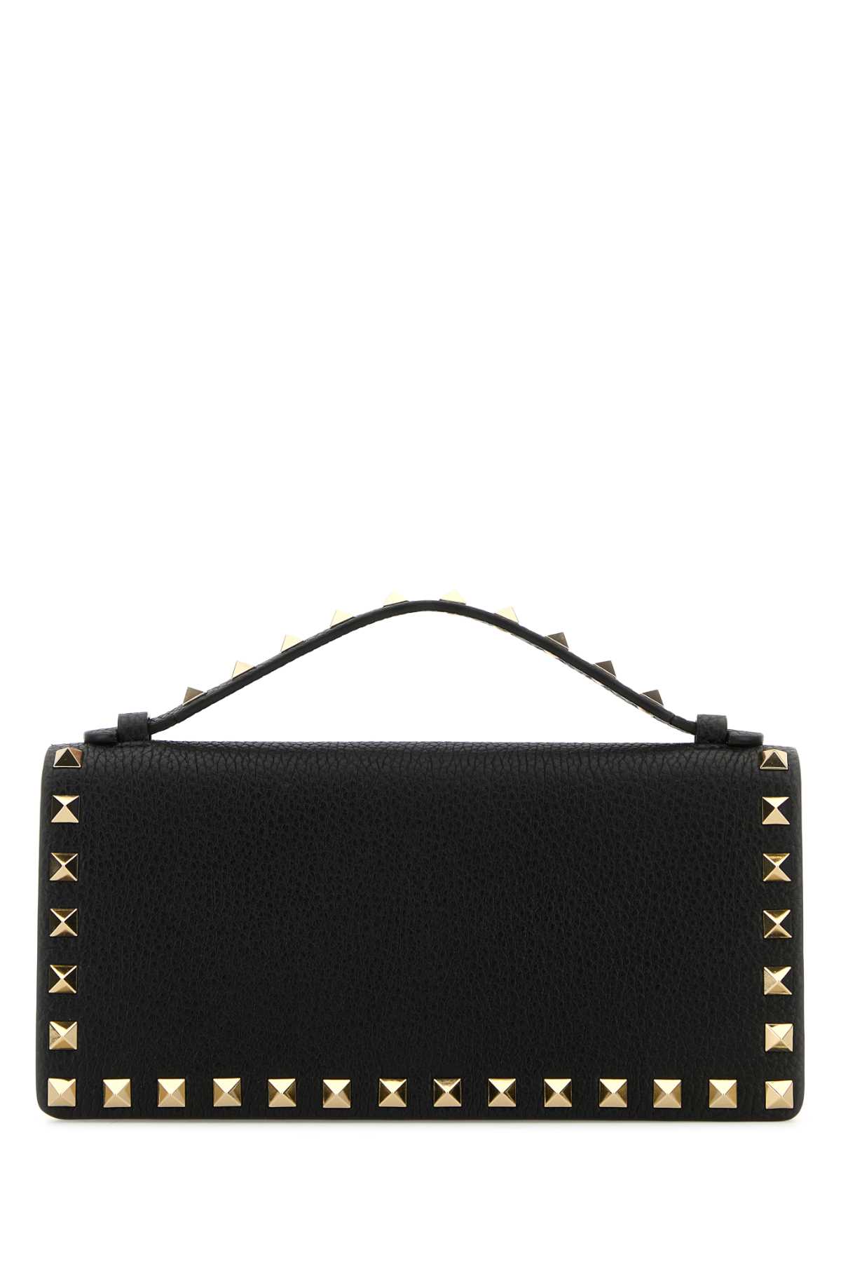 Valentino Garavani Black Leather Rockstud Handbag