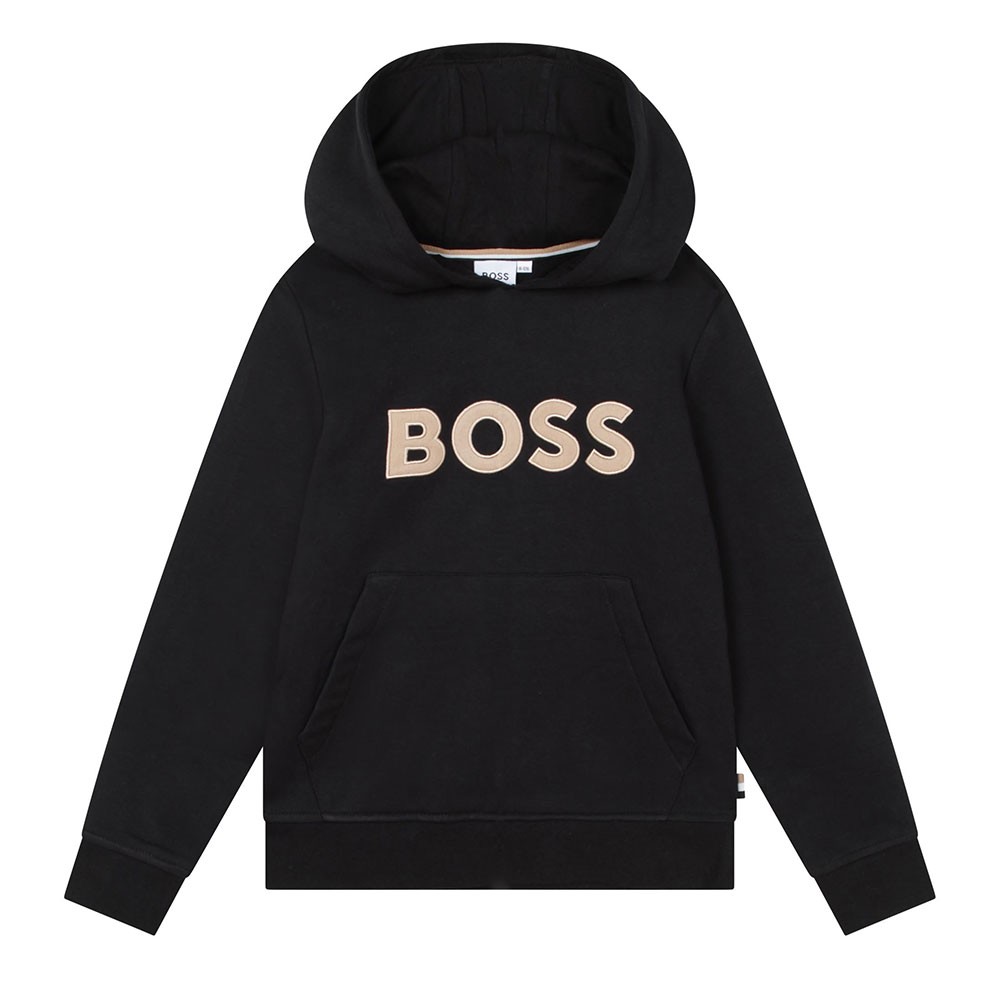 Embroidered Gold Logo Hoody
