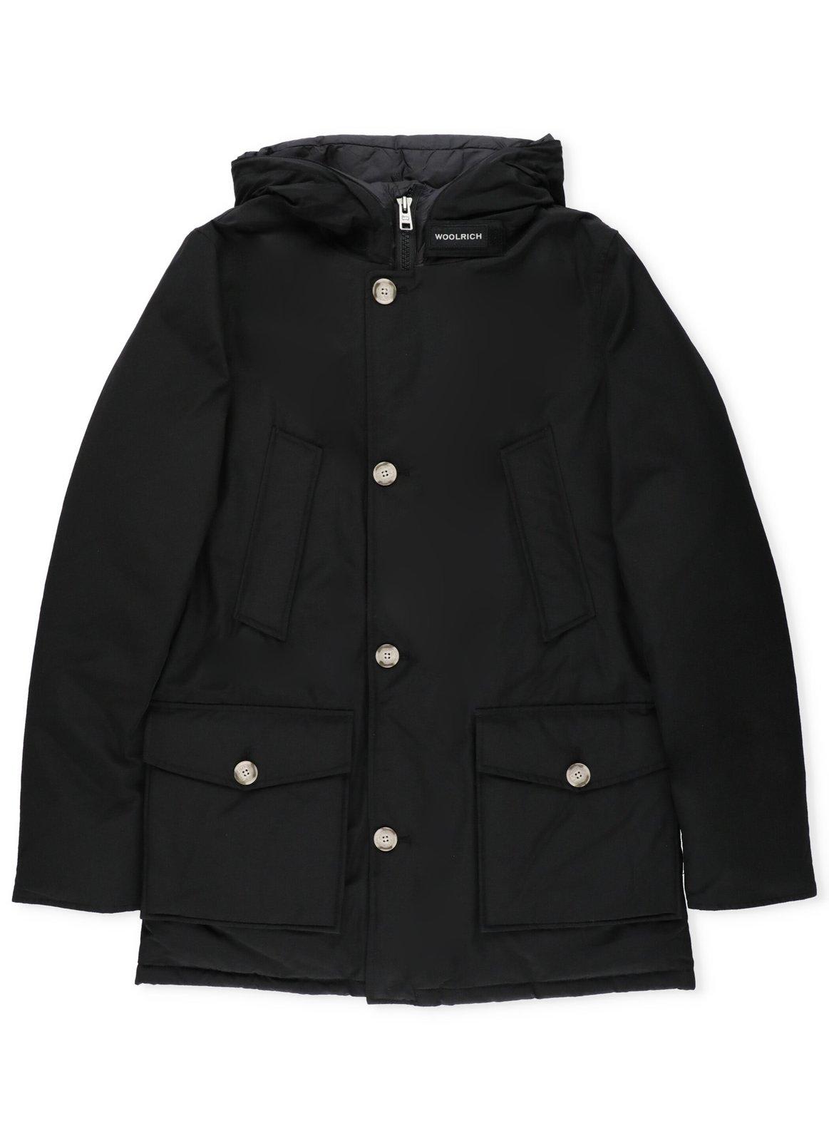 Woolrich Buttoned Long-sleeved Padded Coat