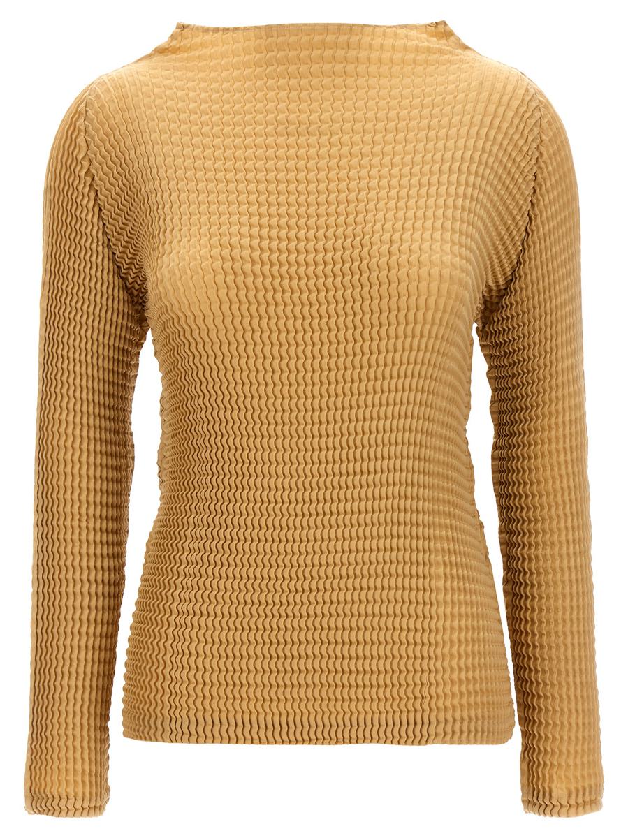 Issey Miyake 'Suede Like Pleats' Blouse