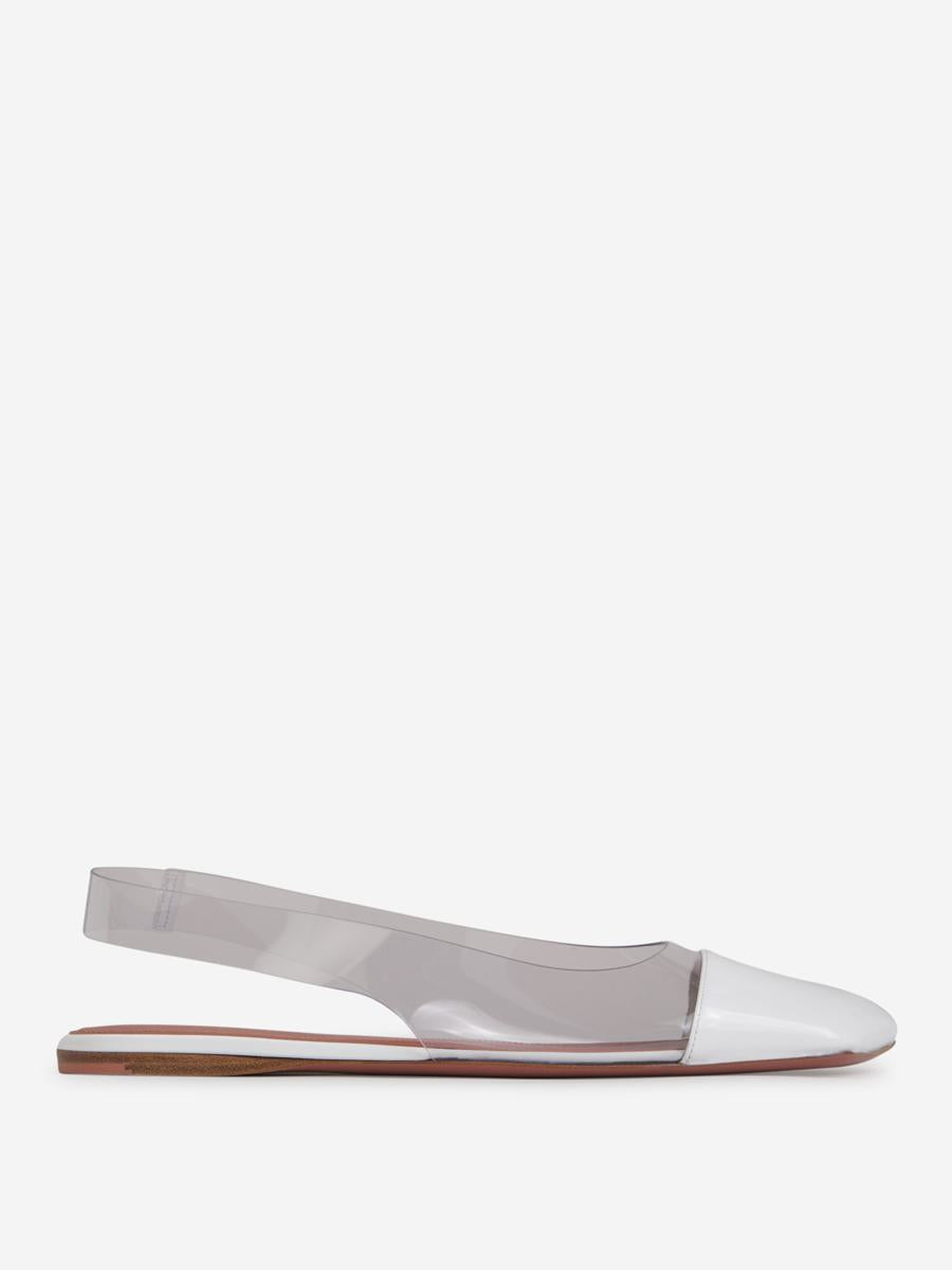Amina Muaddi Ane Glass Ballerinas