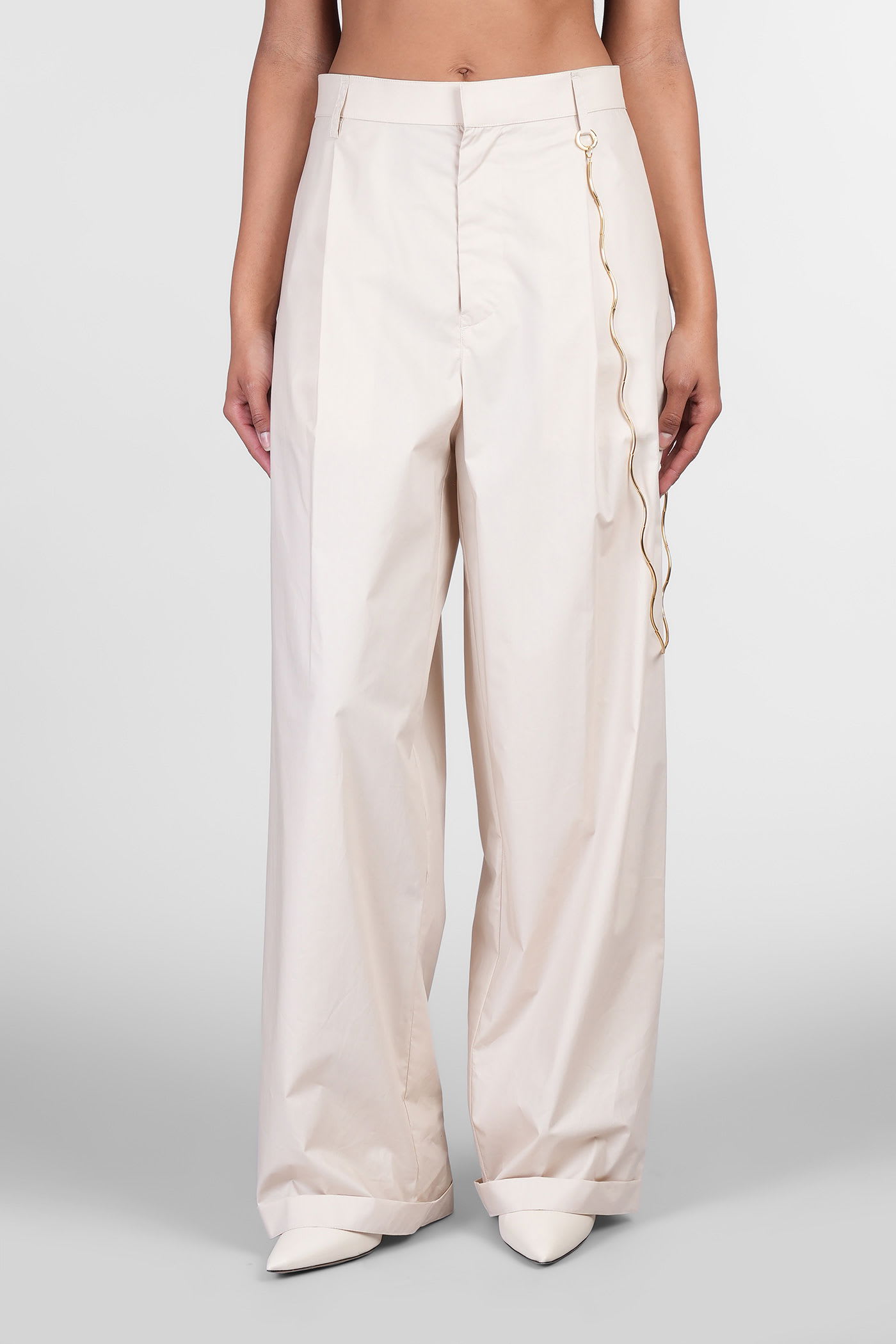 DARKPARK Danielle Pants In Beige Cotton
