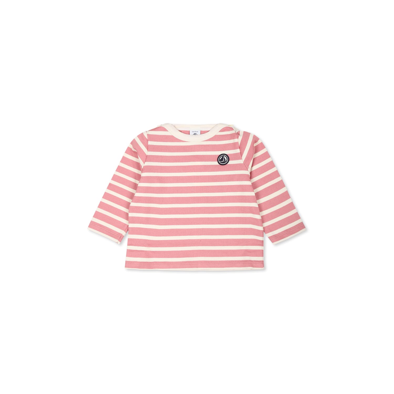 Petit Bateau Pink T-shirt For Baby Girl With Logo