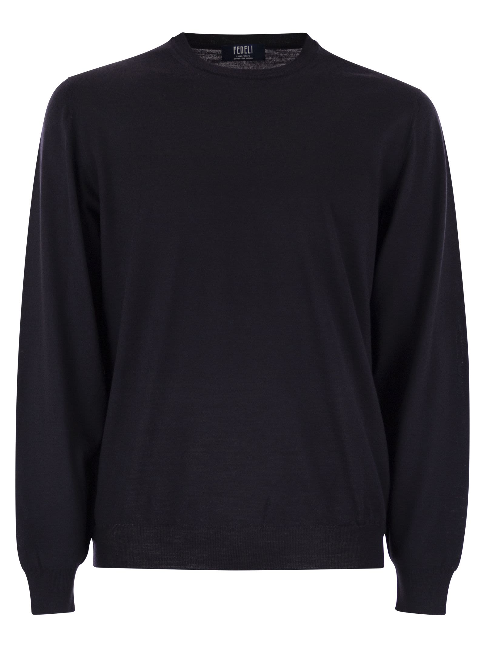 Fedeli Argentina - Crew-neck Sweater In Superfine Wool