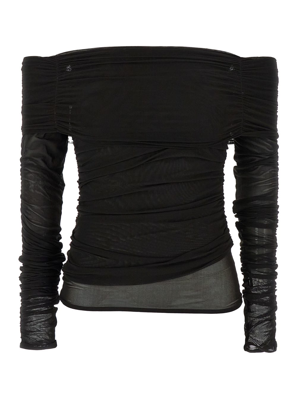 Federica Tosi Maglia In Tulle Spalle Scoperte