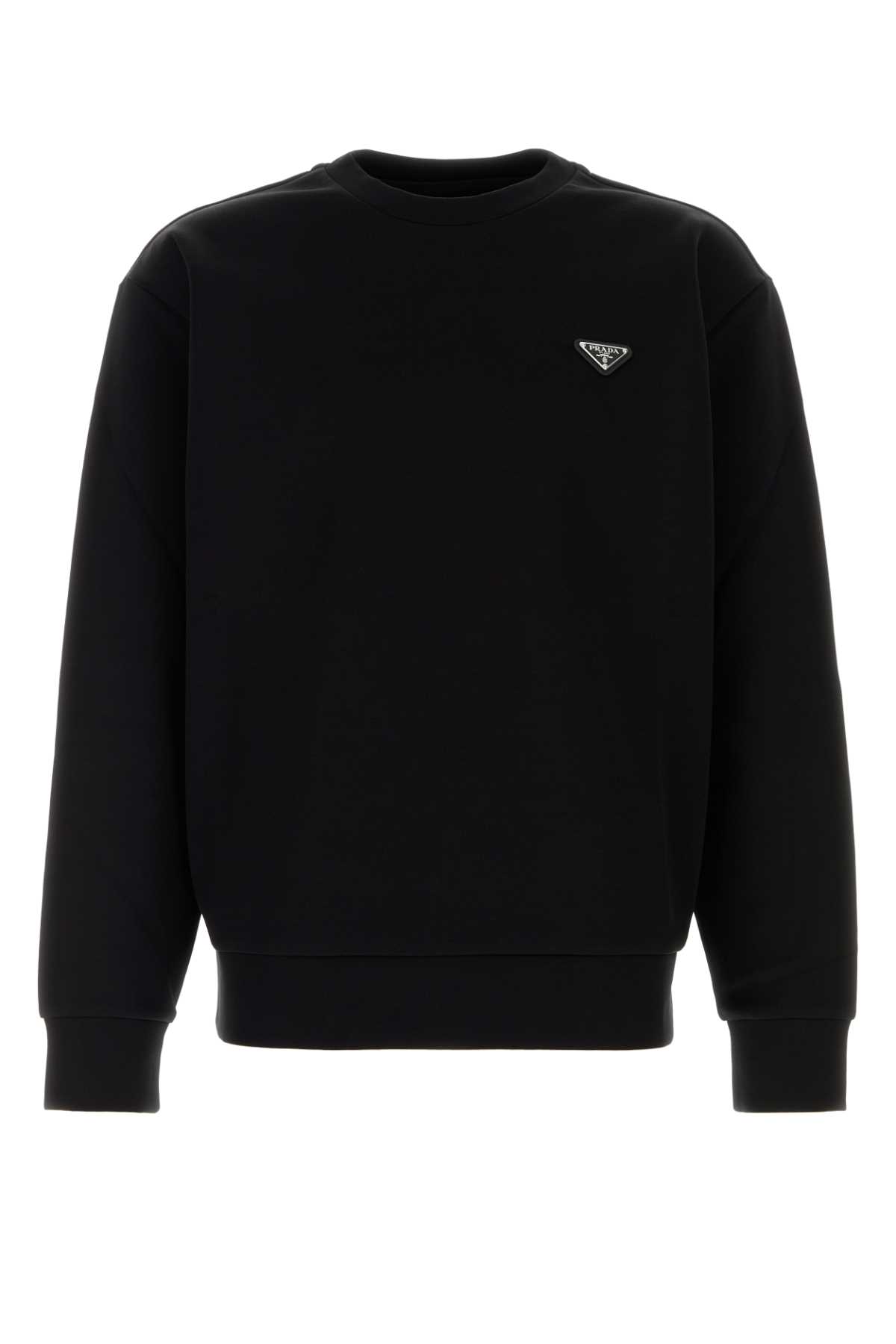 Prada Black Cotton Blend Sweatshirt