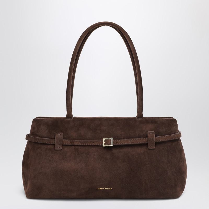 Manu Atelier Dark Suede East West Le Cambon Bag