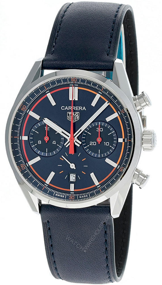 TAG HEUER Carrera AUTO 42MM CHRONO Blue Dial Men's Watch CBN201D.FC6543