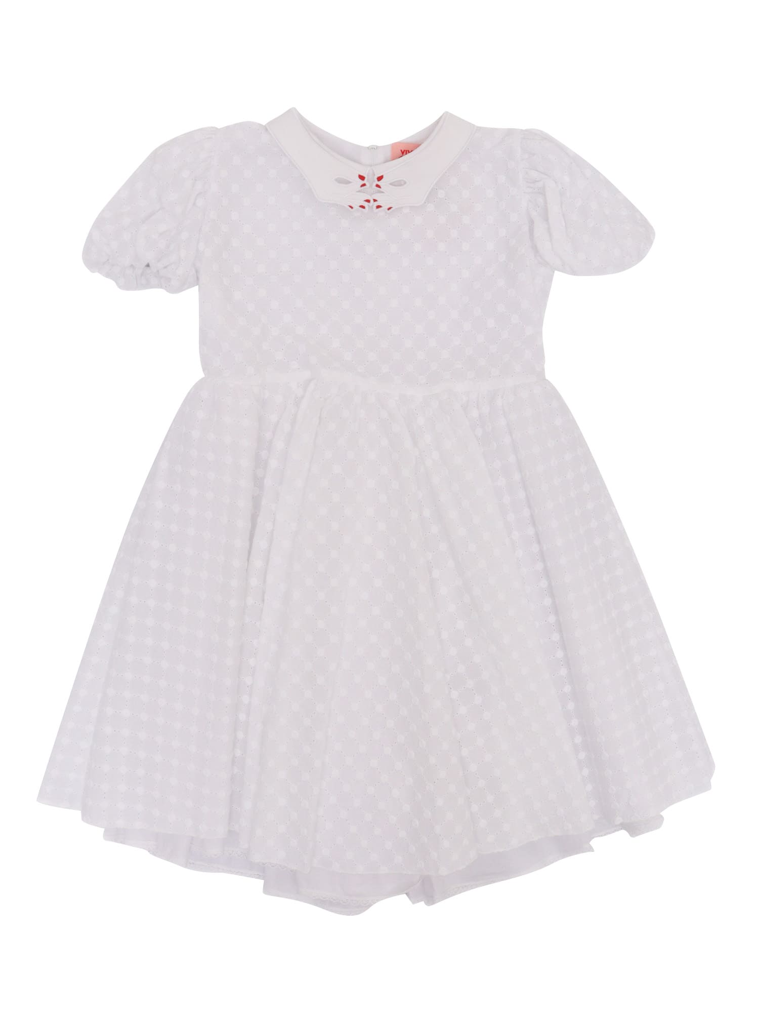 Vivetta Plumeti Dress White Hands