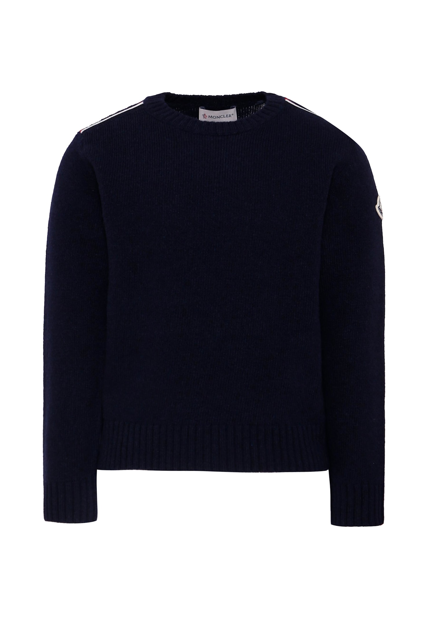 Moncler Blue Sweater For Boy With Logo