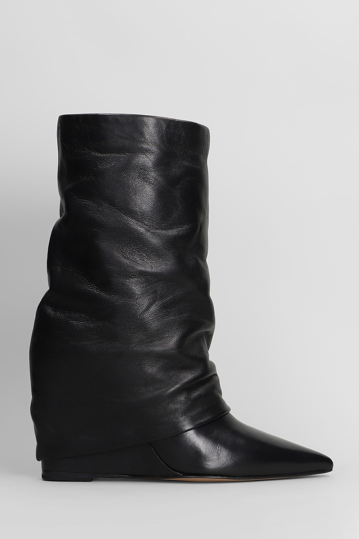 The Seller High Heels Ankle Boots In Black Leather