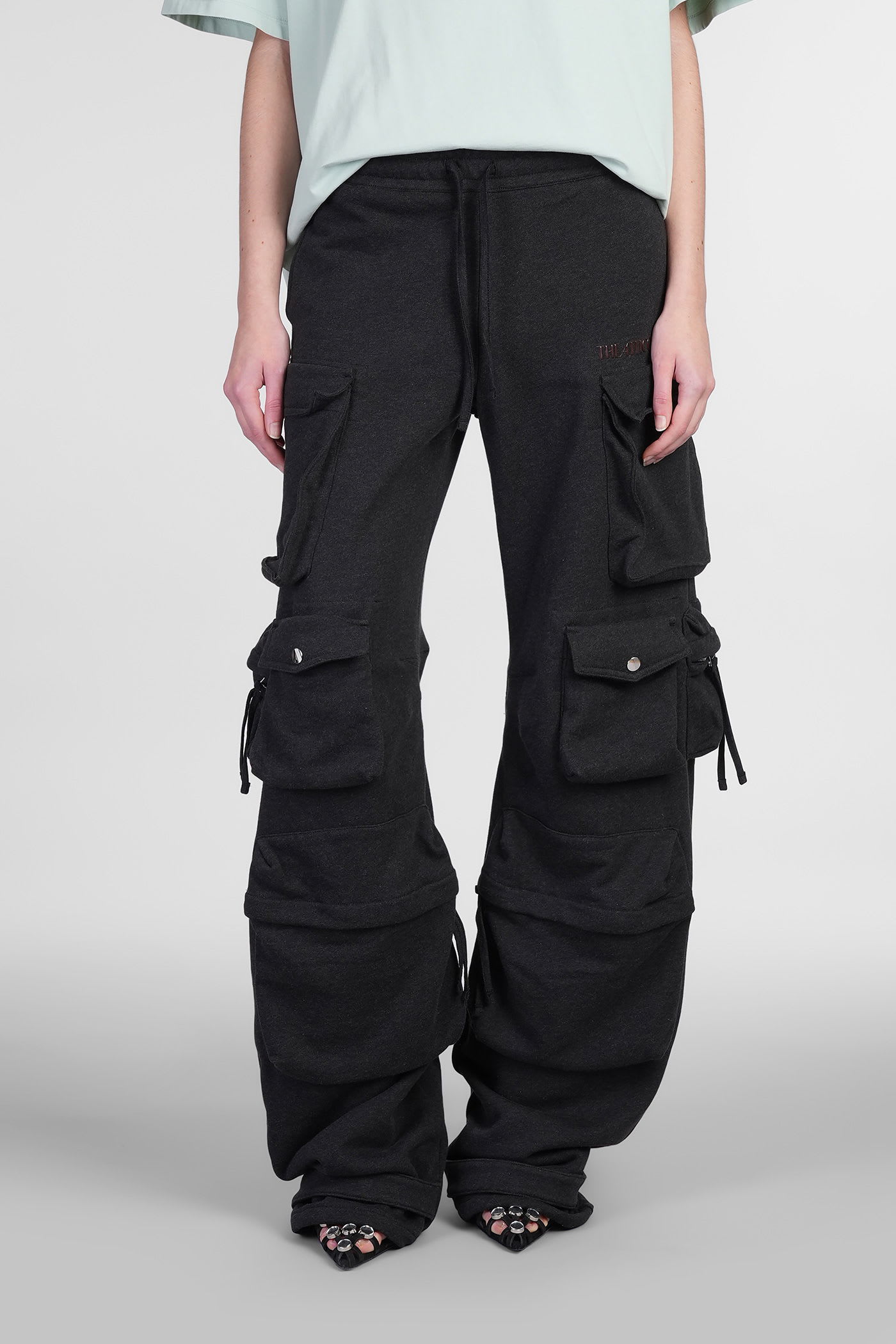The Attico Pants In Black Cotton