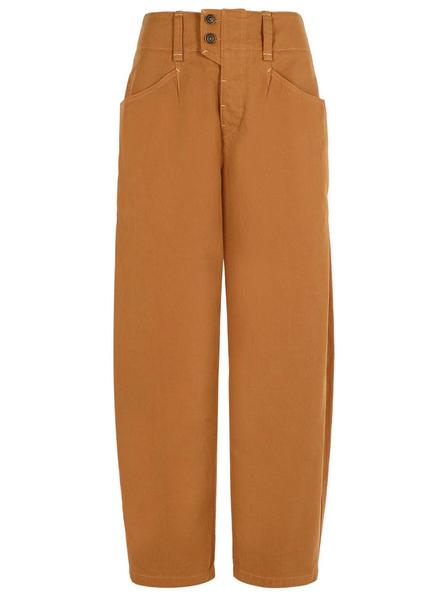 Isabel Marant 'Oumaya' Cotton Cognac Pants