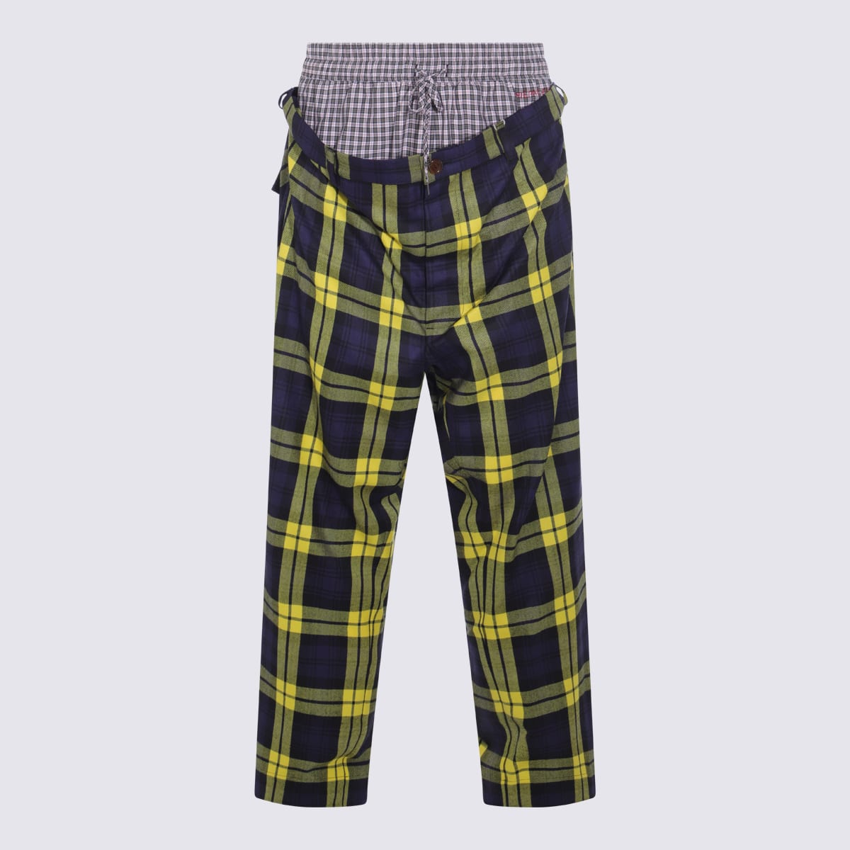 Vivienne Westwood Navy And Yellow Wool Pants
