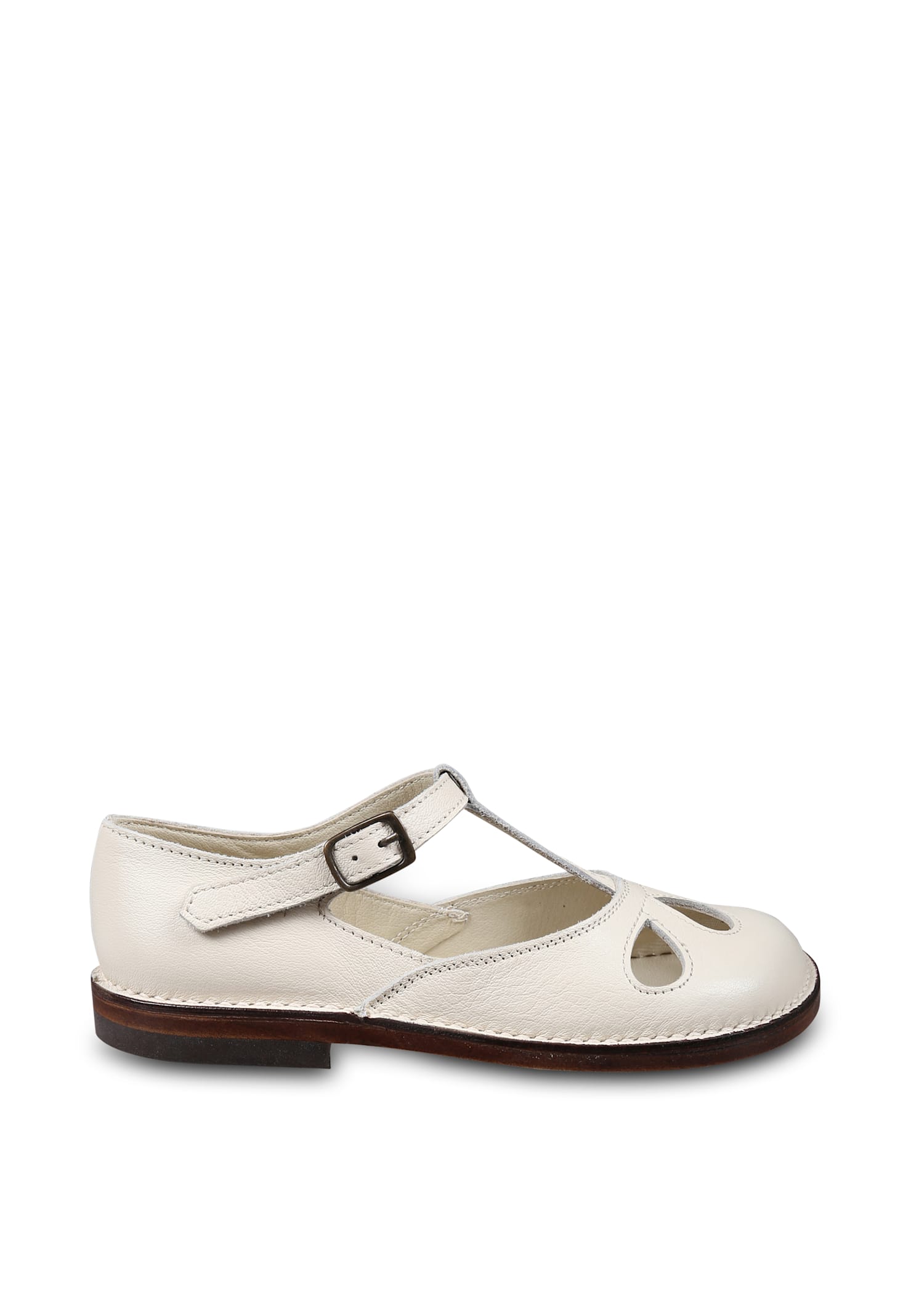 Pèpè Ivory Ballet Flats For Girl