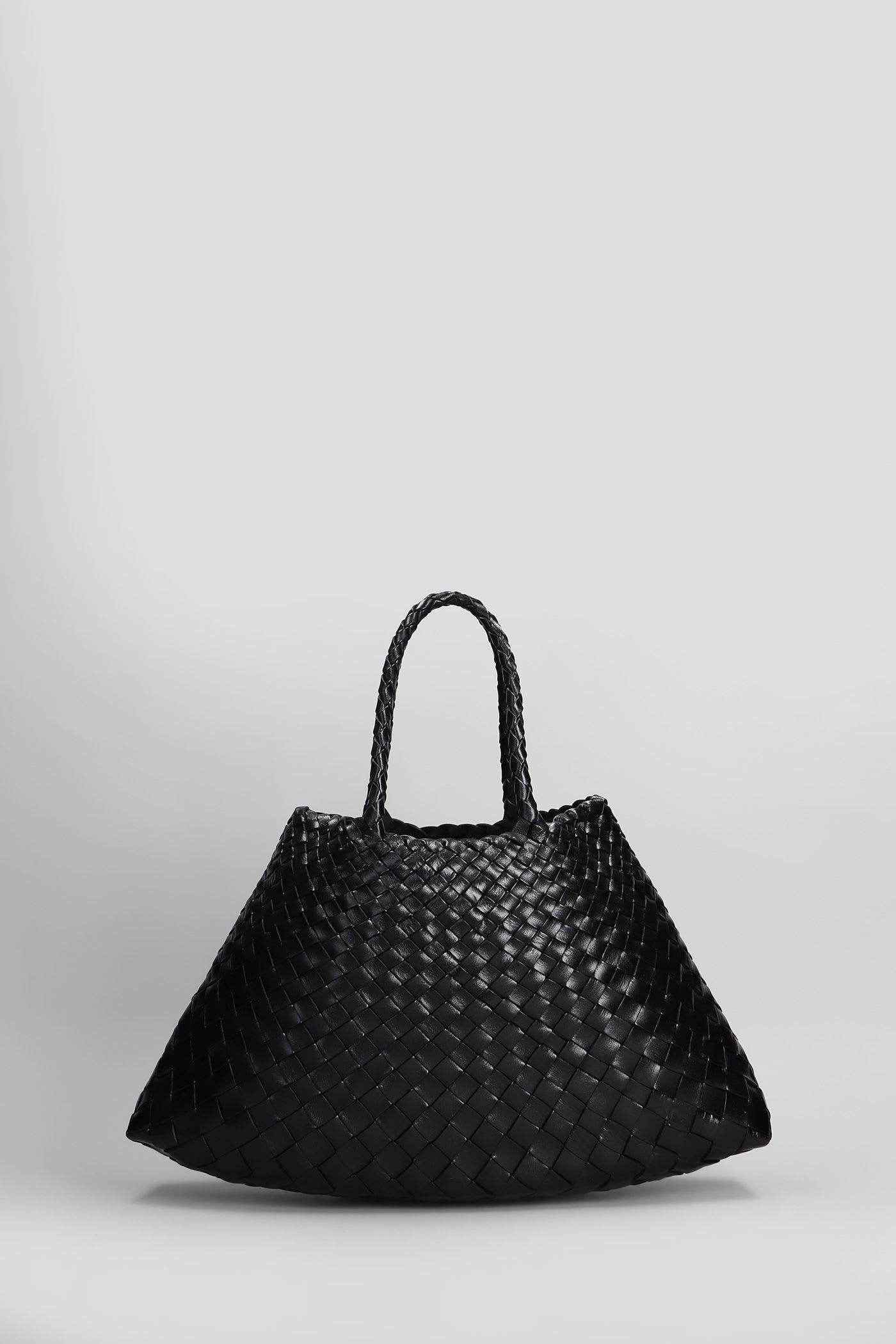 Dragon Diffusion Santa Croce Small Tote In Black Leather