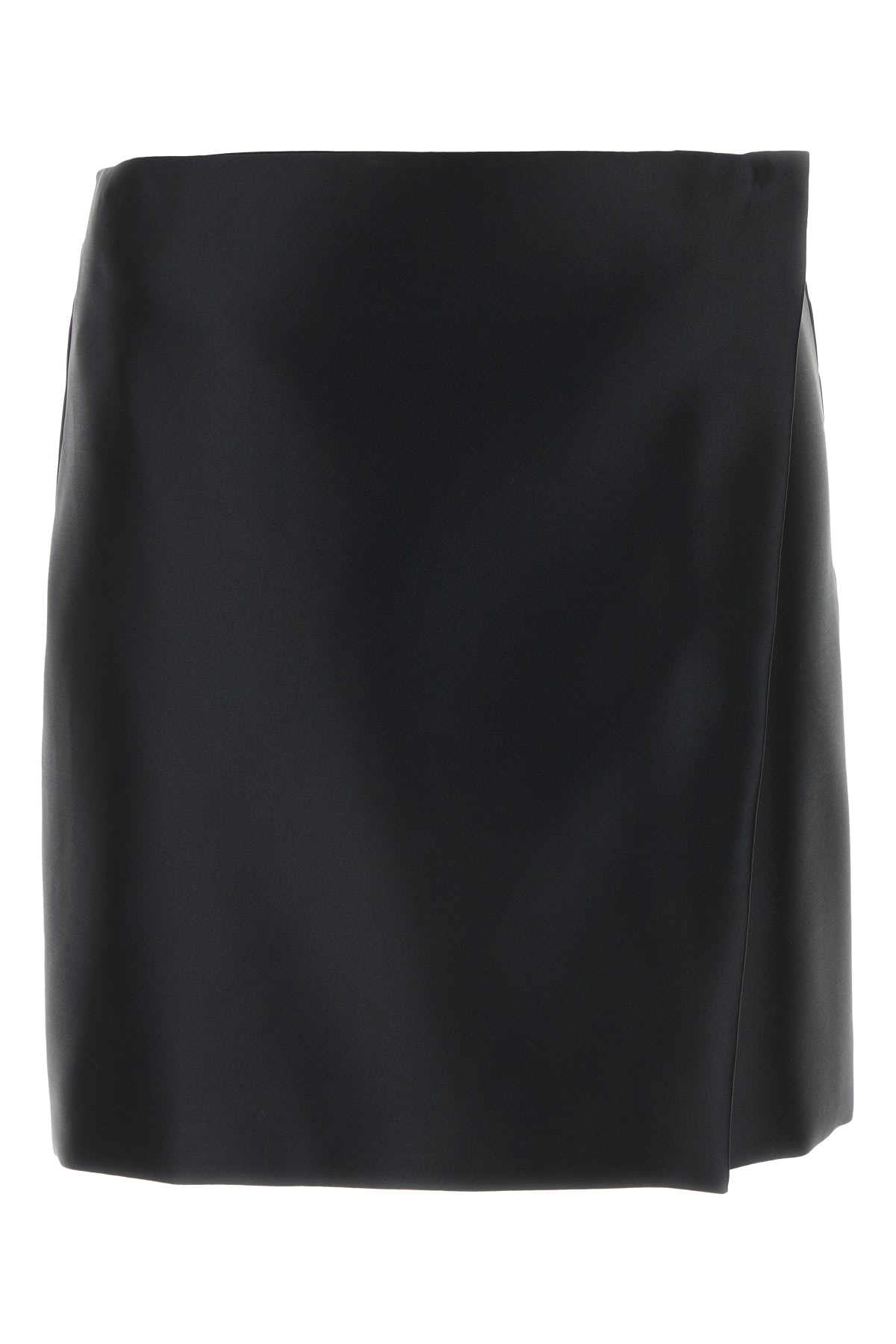 Philosophy di Lorenzo Serafini Black Satin Mini Skirt
