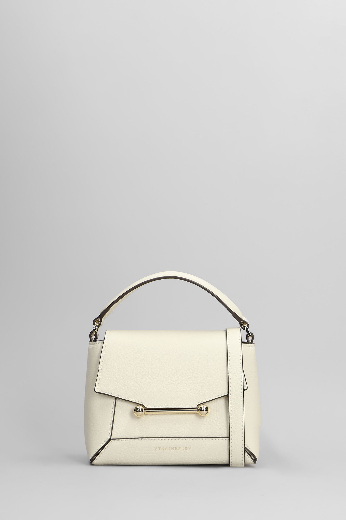 Strathberry Mosaic Shoulder Bag In Beige Leather