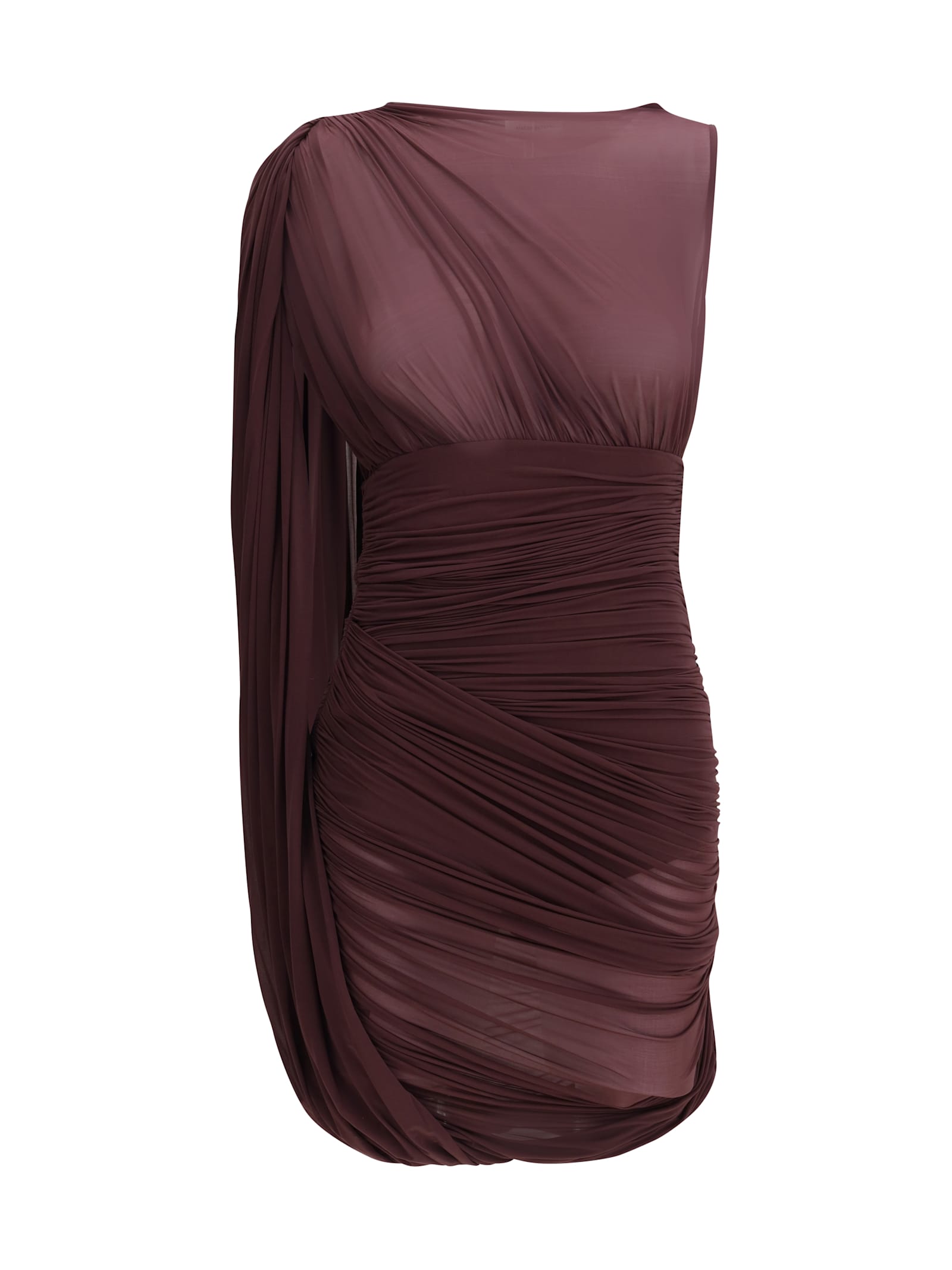 Magda Butrym Sheer Draped Mini Dress