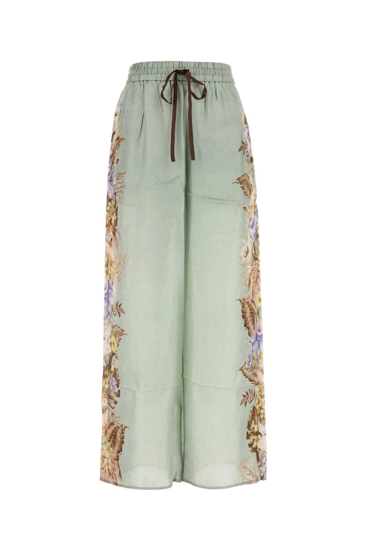 Zimmermann Mint Green Silk Coco Pyjama Pant