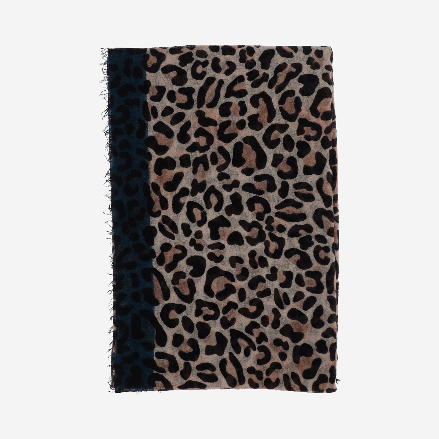 Faliero Sarti Maila Cashmere Scarf With Leopadrata Pattern