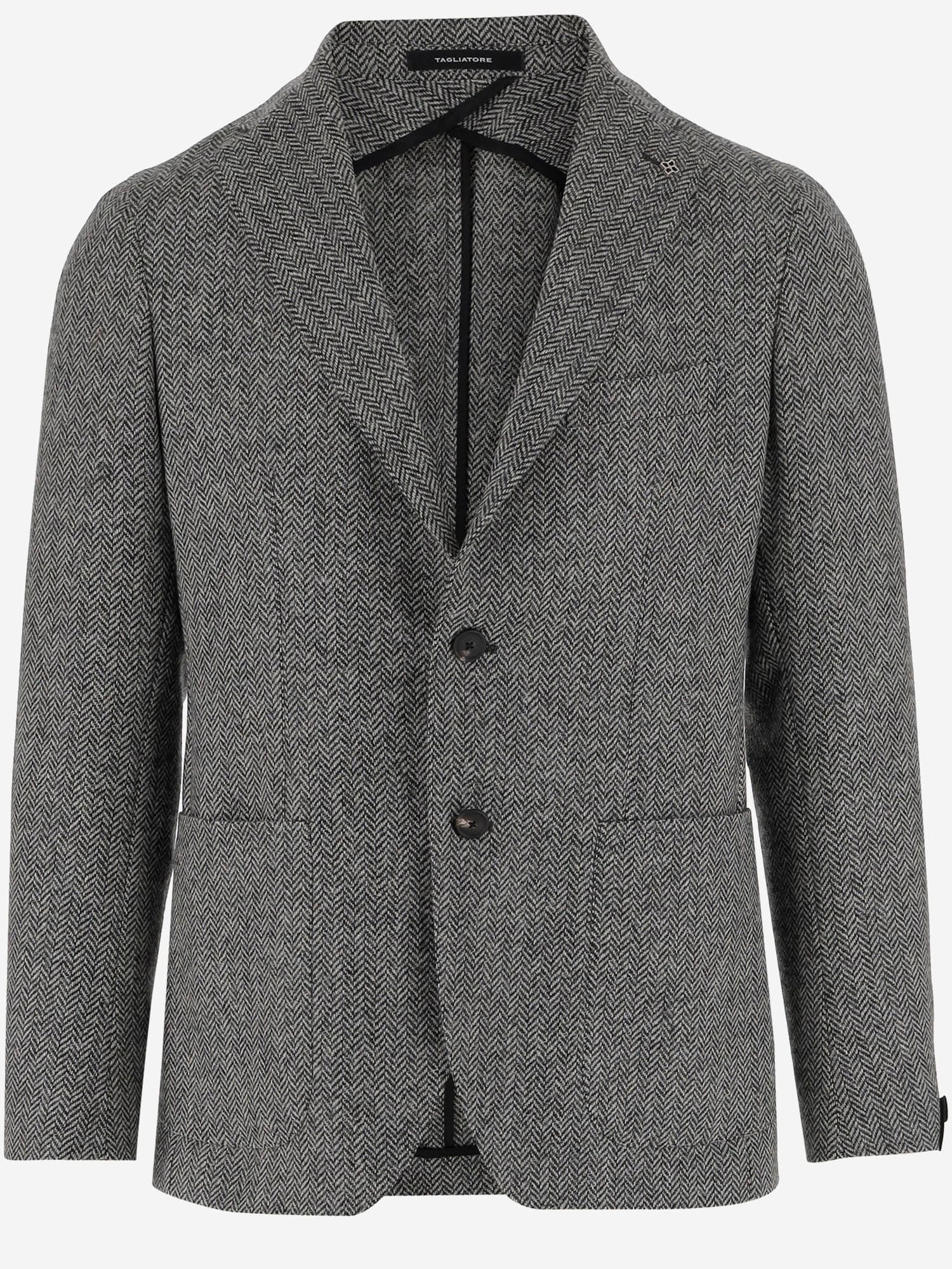 Tagliatore Wool Tweed Single-breasted Jacket
