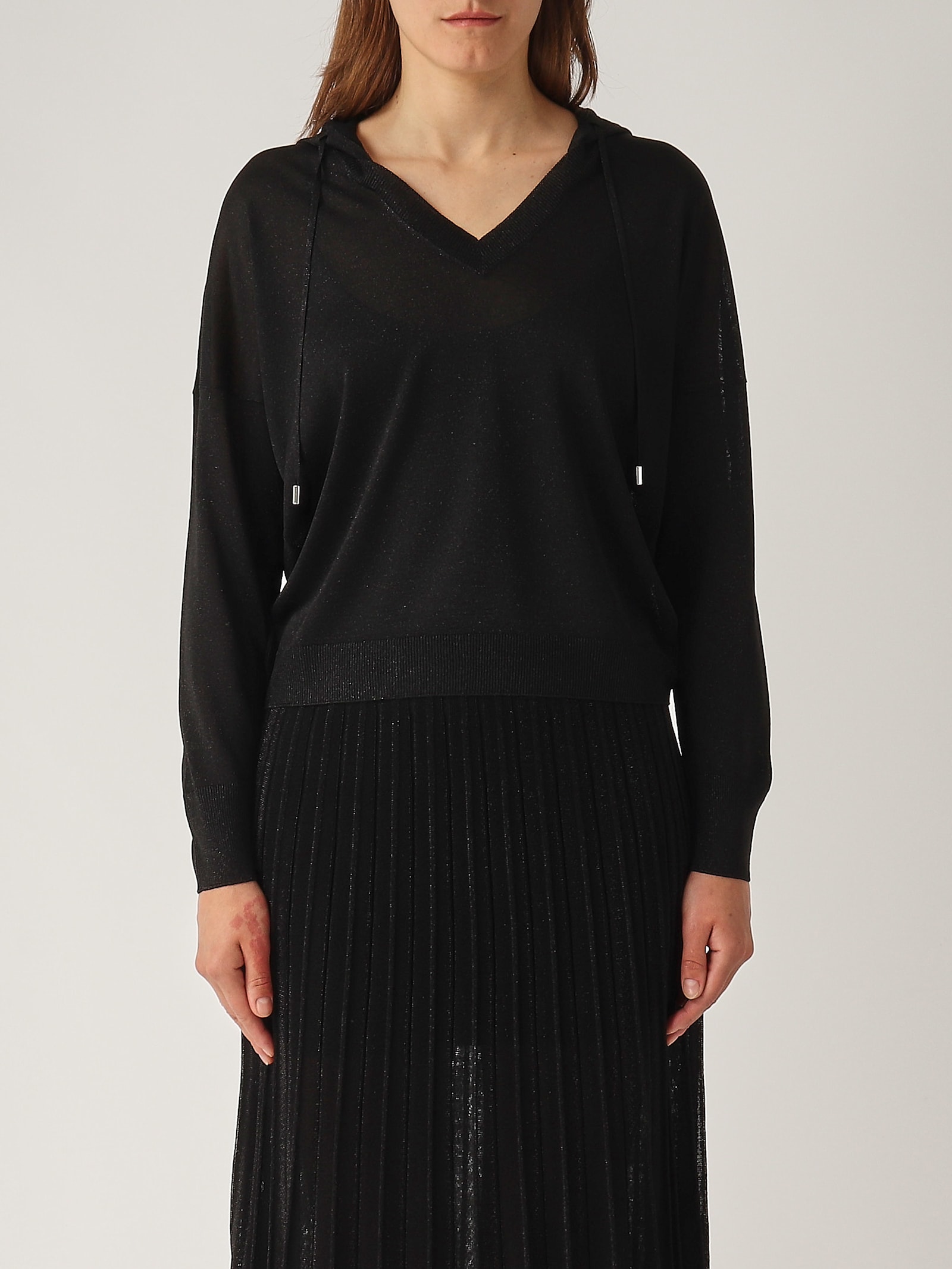 Gran Sasso Pull M/l Con Cappuccio E Coulisse Sweater